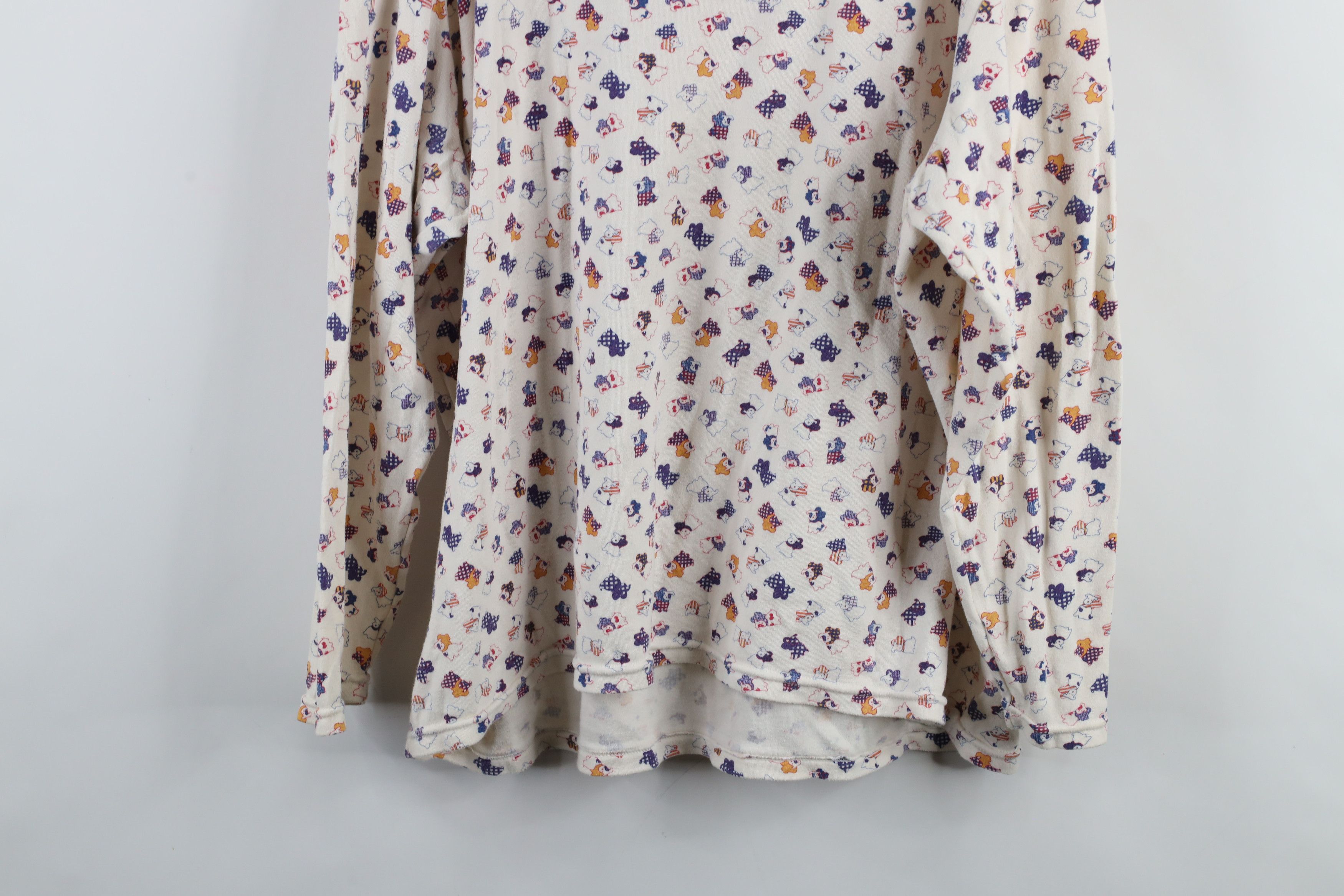 Vintage Vinage 90s Streetwear All Over Print Long Sleeve T-Shirt Size XXL / US 16-18 / IT 52-54 - 9 Thumbnail