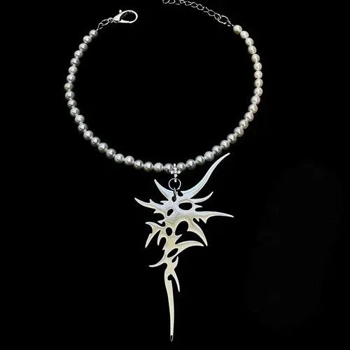 Jewelry Electro Tribal Chain Spikes Silver Abstract Star Pop Fantasy Size ONE SIZE - 2 Thumbnail