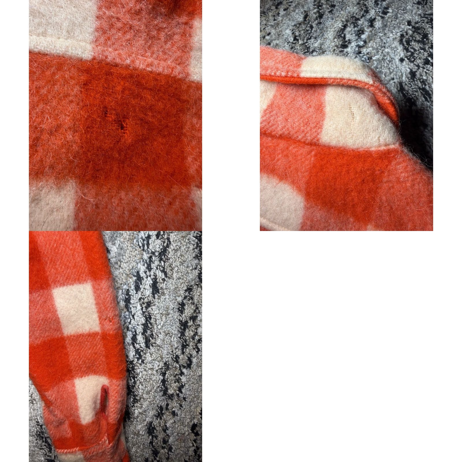 Vintage VINTAGE 60s 70s Flannel Red Checkered Buffalo Plaid Shacket Size 10 Wool Mohair Kristin International Shirt Mens Size L / US 10 / IT 46 - 9 Thumbnail