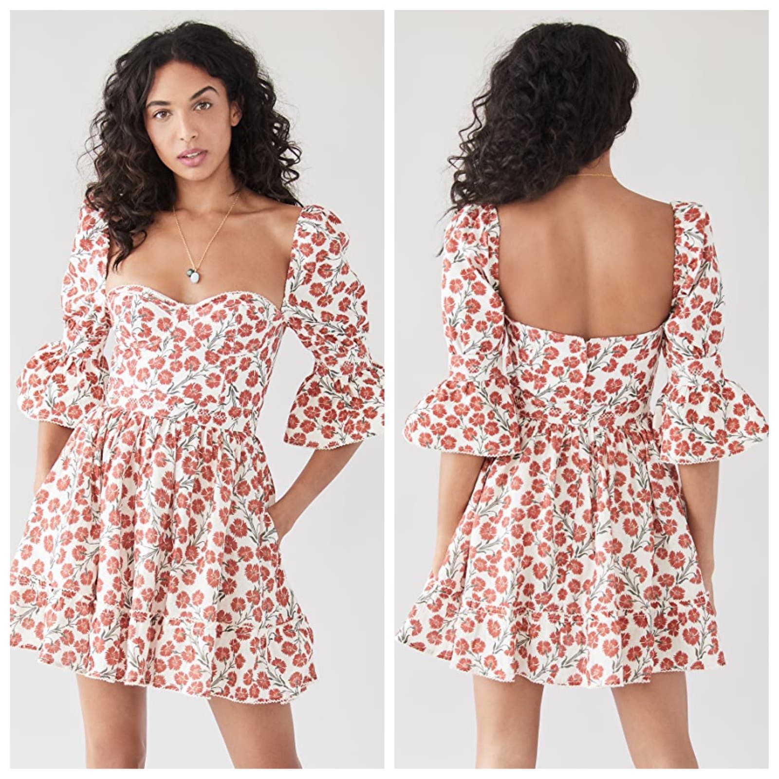 image of New Agua By Agua Bendita Cedro Bermelo Dress in Red, Women's (Size XS)