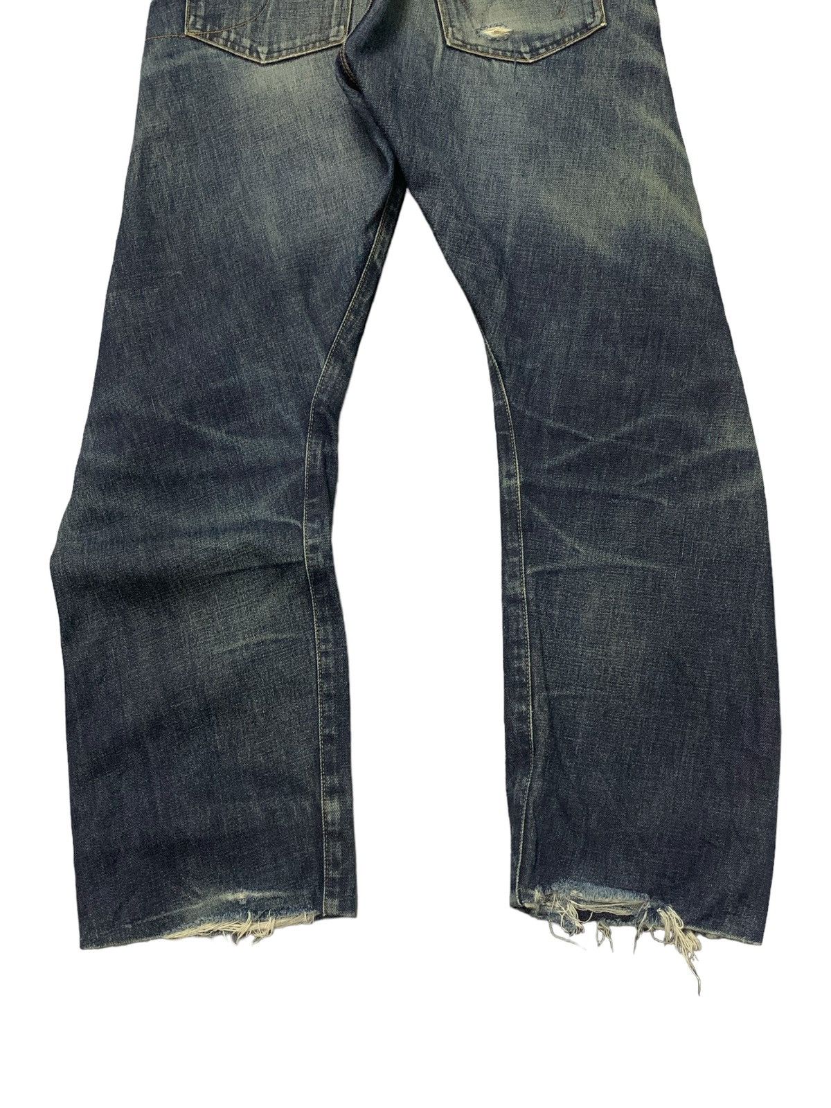 Edwin × Hysteric Glamour Vintage Edwin E Function Curved Leg Distressed Jeans Size US 30 / EU 46 - 10 Thumbnail