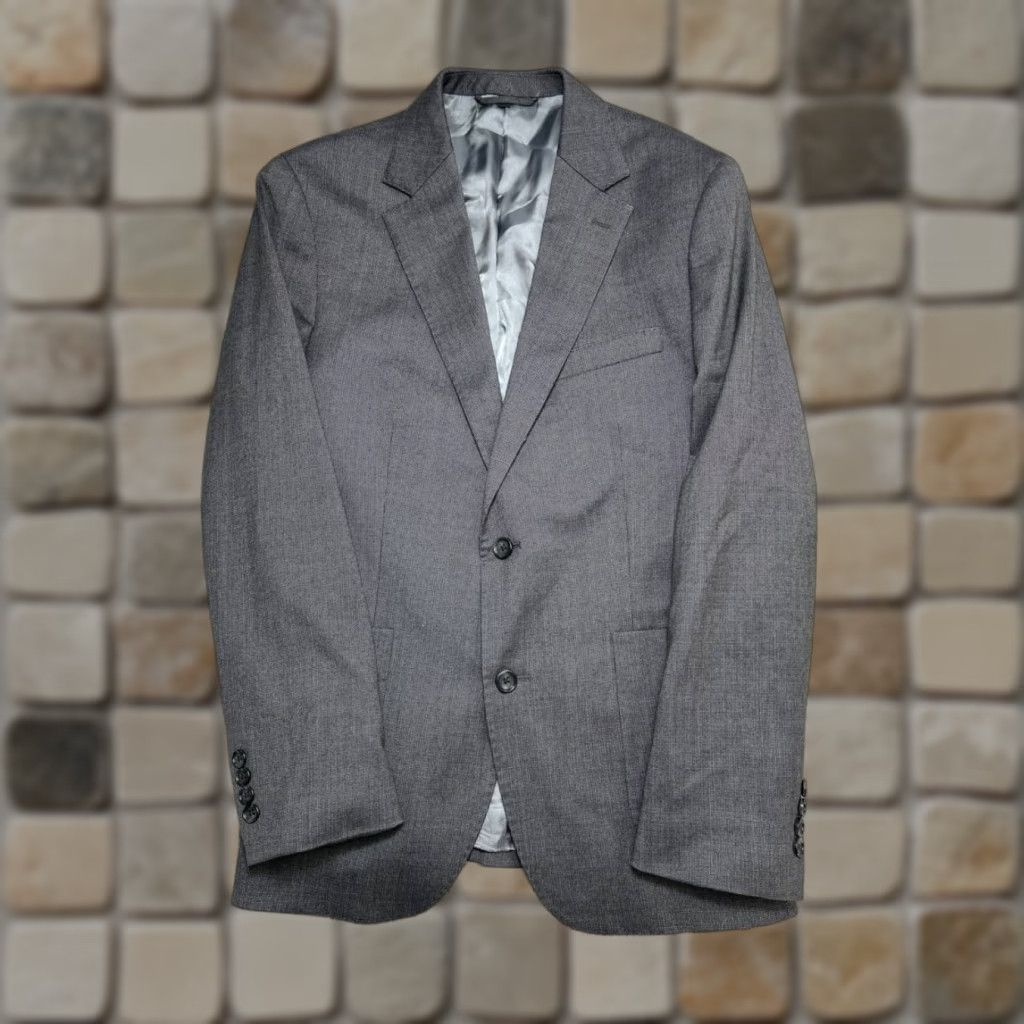 Bonobos Bonobos Blazer Jacket Mens 40 Gray Wool Lined Notch Lapel Lanificio Comero Flexo Size 40R - 1 Thumbnail