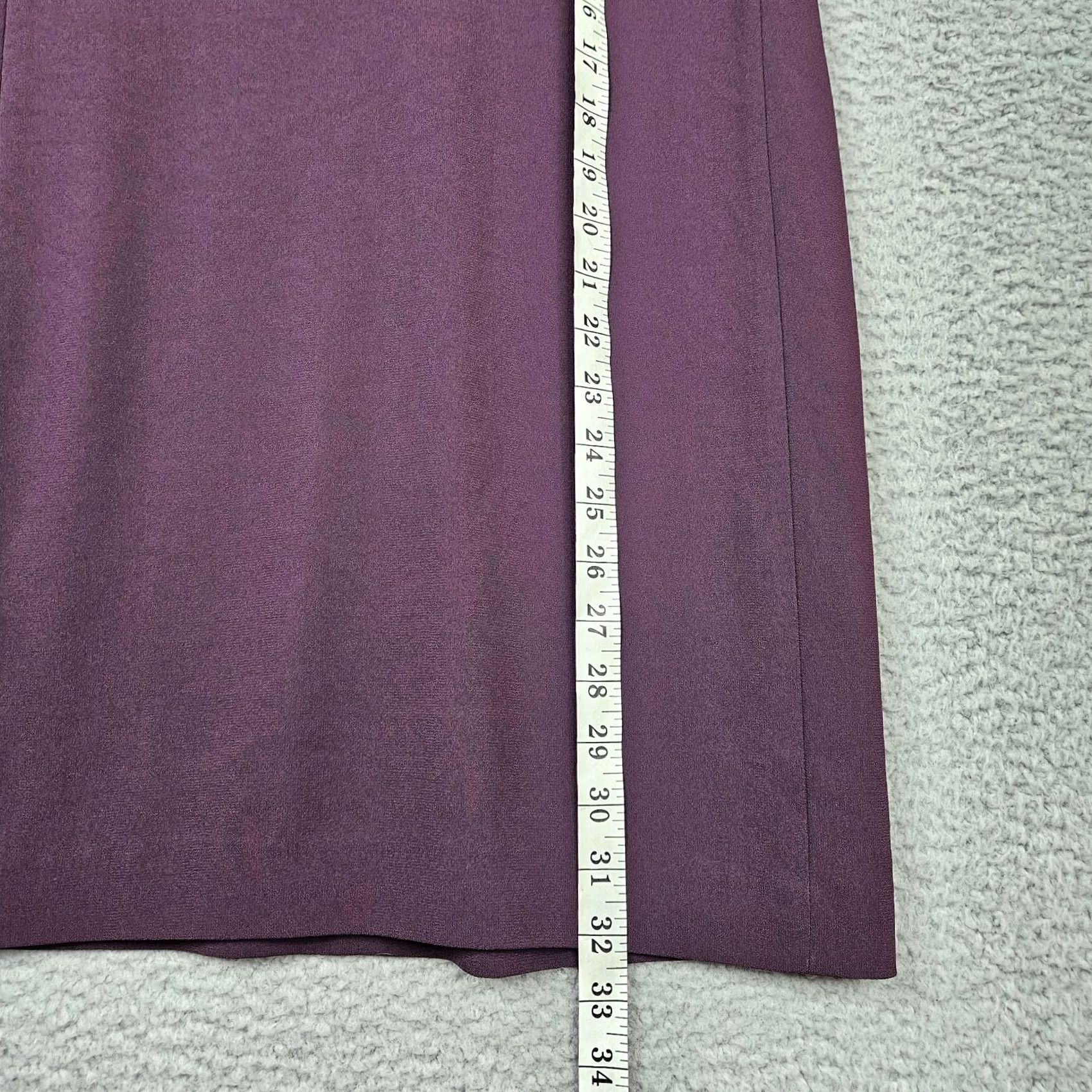 Vintage Babaton Women's Plum Purple Short Sleeve Zip Back Dress 00 Size Regular A-Line Size 24" / US 00 / IT 34 - 4 Thumbnail
