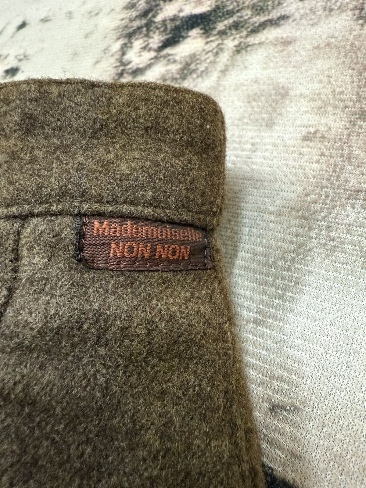 Japanese Brand × Mademoiselle Non Non × Vintage Madmoiselle Non Non plates Wool Skirt Size 24" / US 00 / IT 34 - 13 Thumbnail