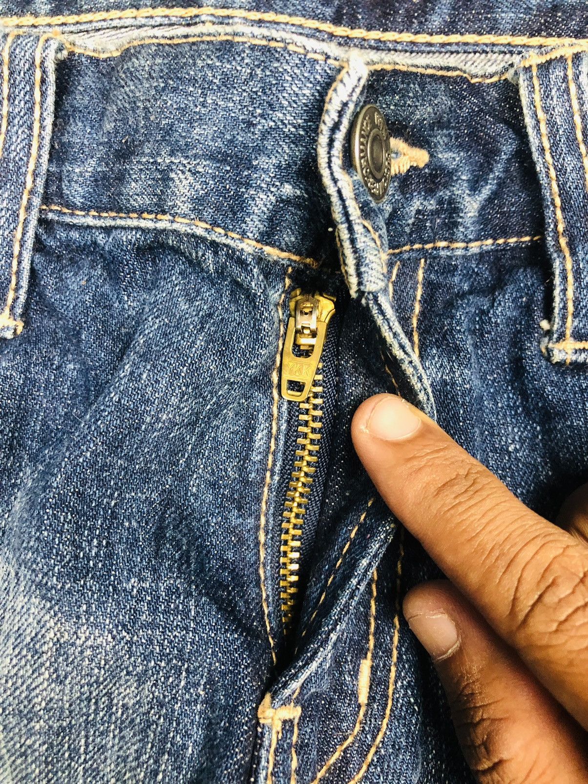 PPFM PPFM Japanese Denim Jeans Distressed Ripped Fade Unik (37) Size US 30 / EU 46 - 10 Thumbnail
