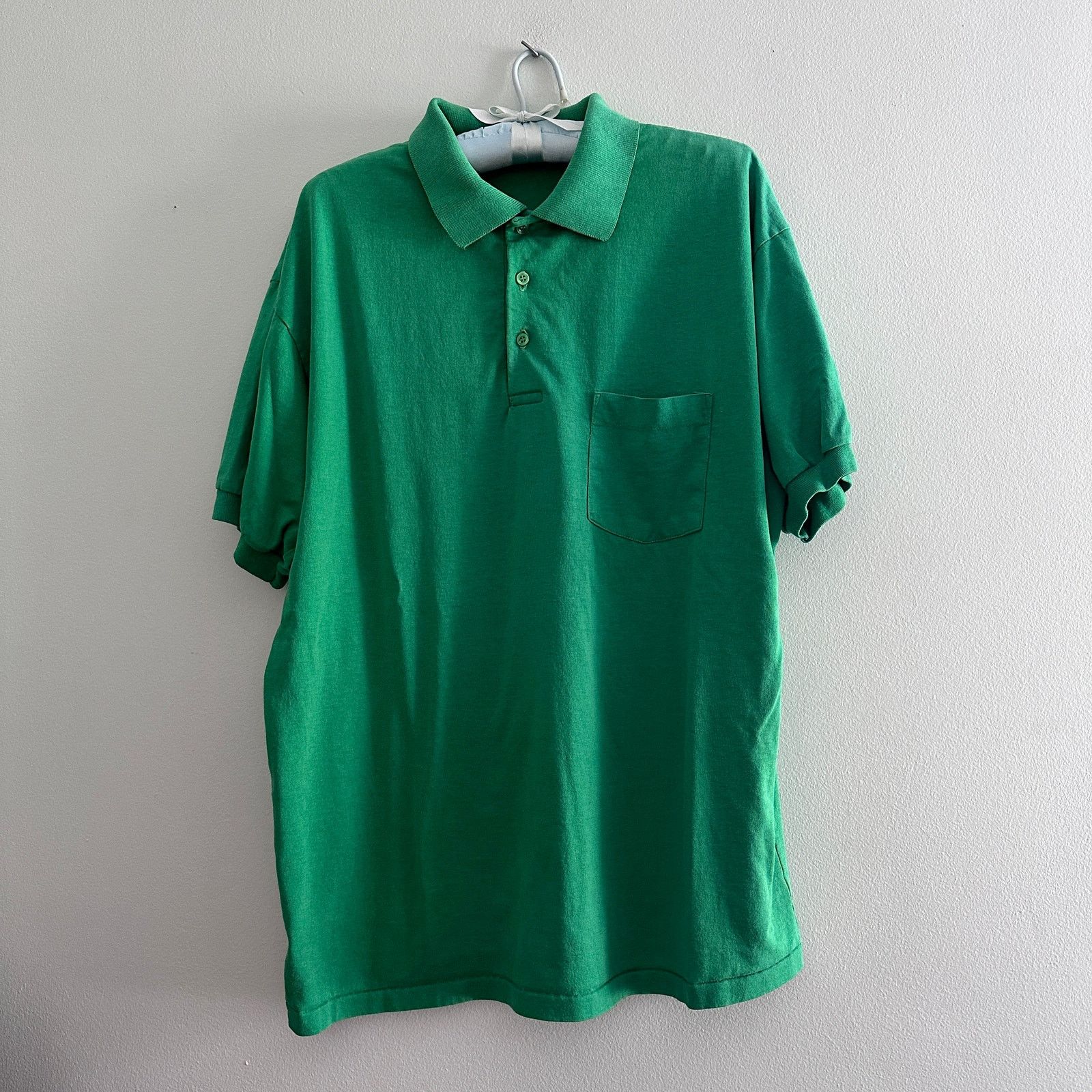 Vintage Vintage 80s green short sleeve polo Size US XL / EU 56 / 4 - 2 Thumbnail