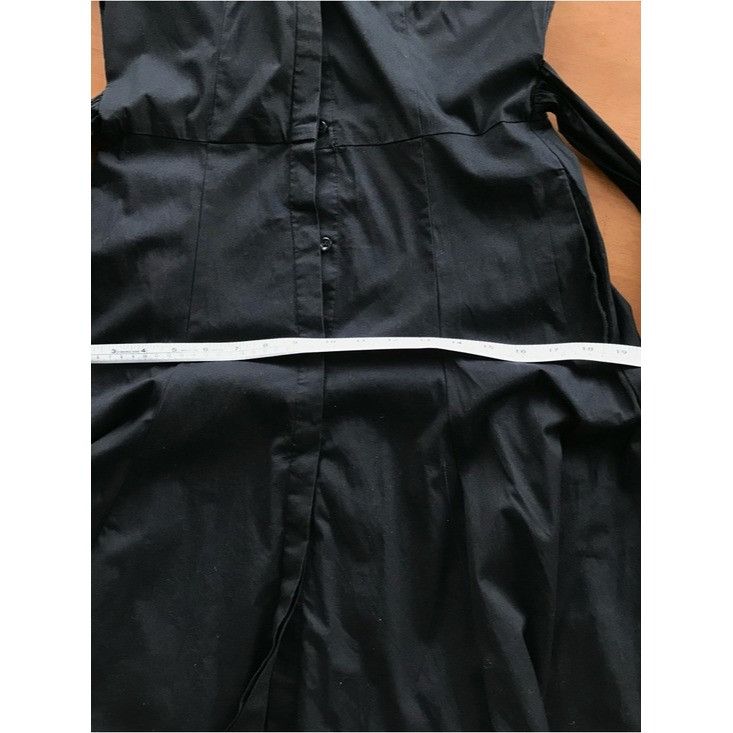 Ralph Lauren Ralph Lauren Pleated Puff Sleeve Black Midi Wrap Shirt Dress Size S / US 4 / IT 40 - 10 Thumbnail