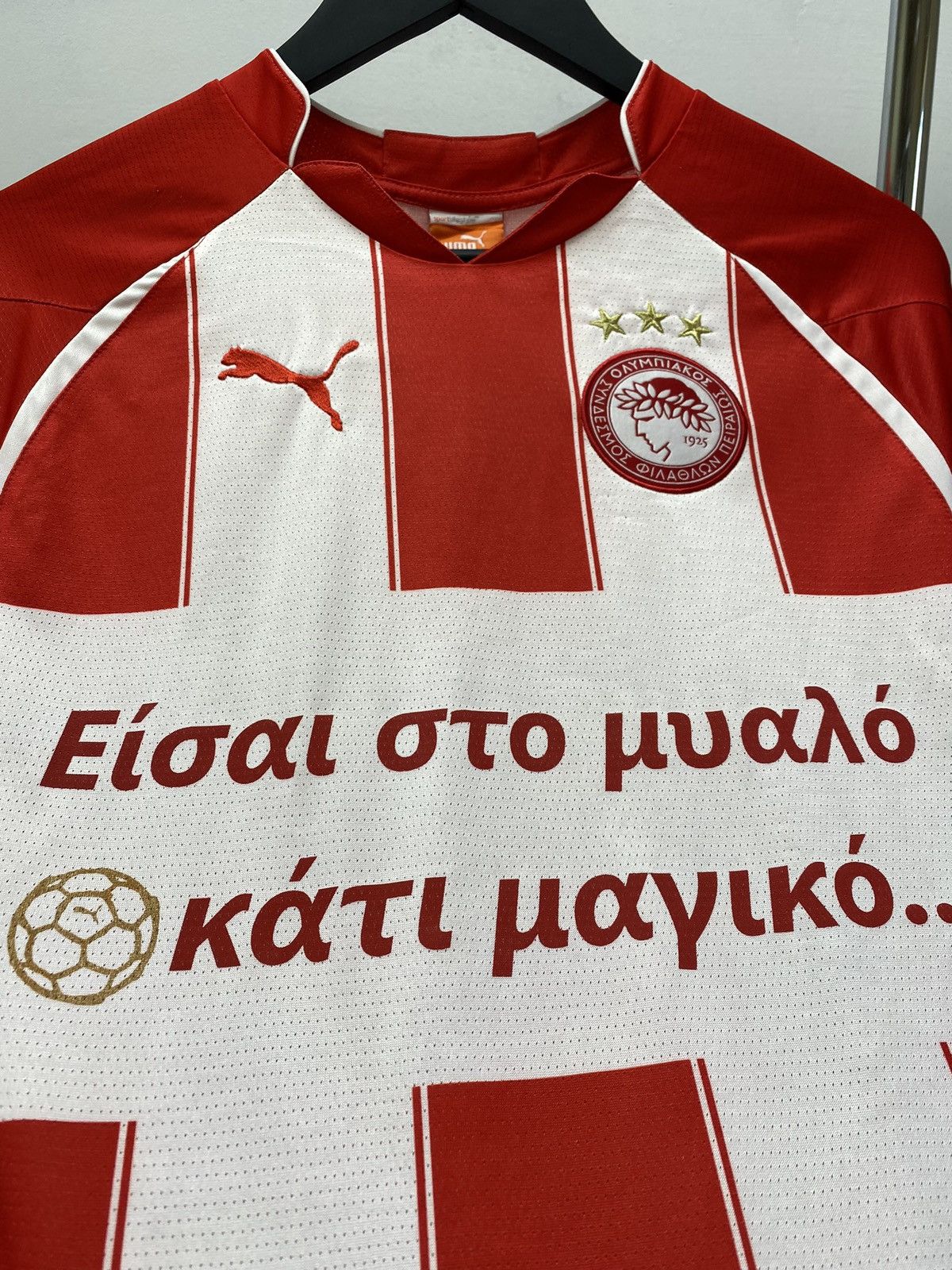 Puma × Vintage Olympiacos Piraeus 2010 2011 #38 Home Kit Jersey Champions M Size US M / EU 48-50 / 2 - 9 Thumbnail