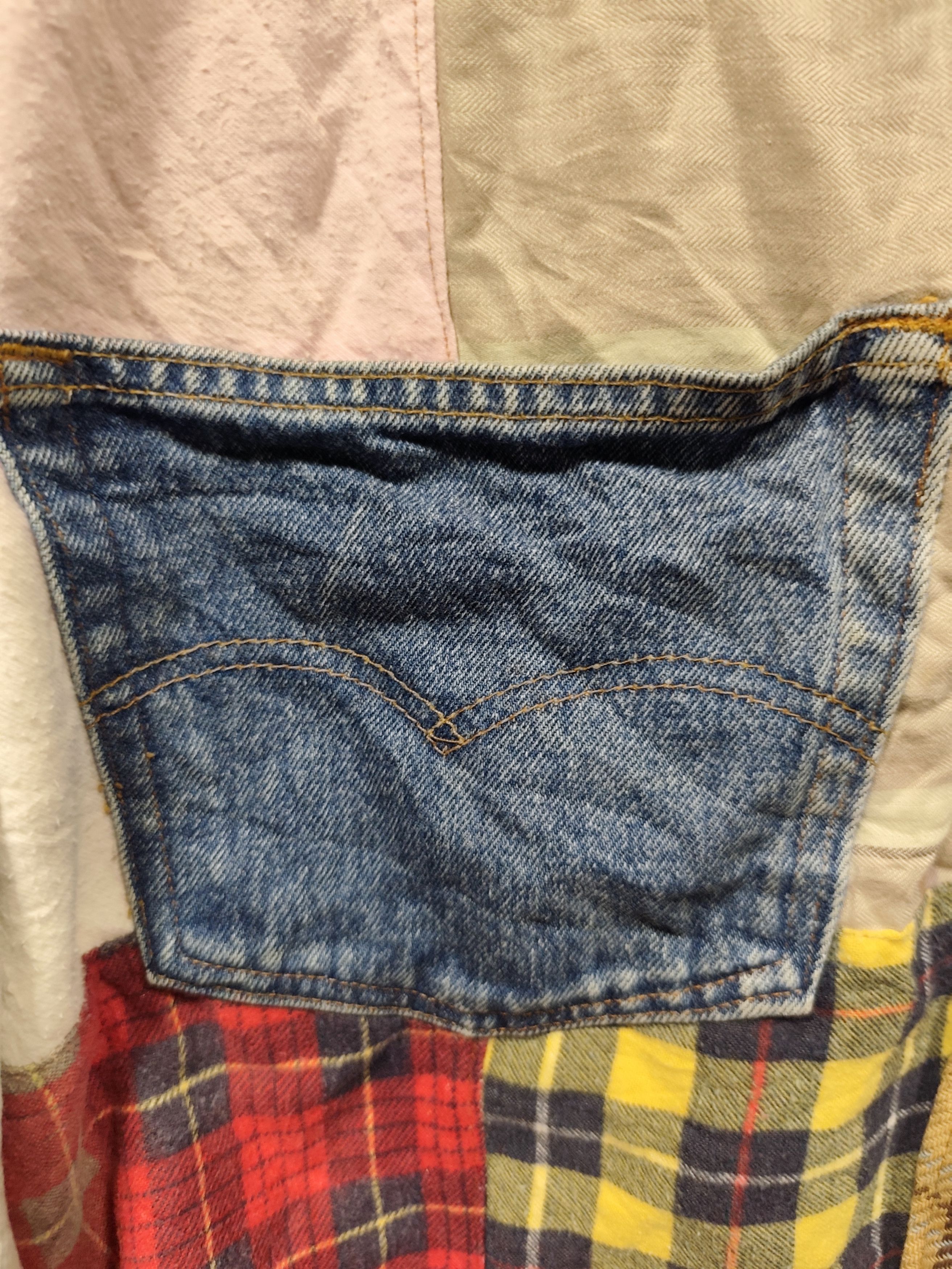 Levi's × Vintage Vintage 90s Levi's jacket patchwork made in usa Size US XL / EU 56 / 4 - 4 Thumbnail