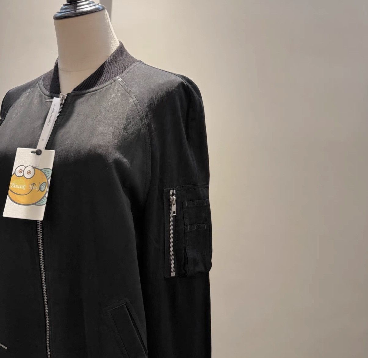 Rick Owens Rick Owens main line runway leather-paneled MA-1 Size US M / EU 48-50 / 2 - 2 Thumbnail