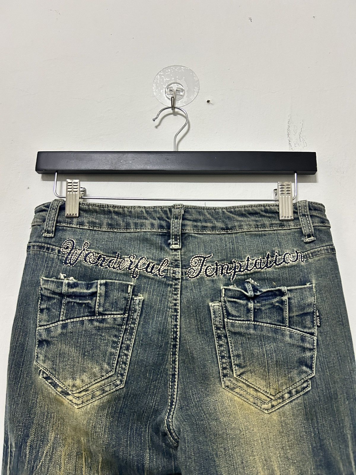 If Six Was Nine × Japanese Brand × Le Grande Bleu (L.G.B.) Just Me Flare Jeans Sick Faded Mudwash Vitntage Style Size 28" / US 6 / IT 42 - 8 Thumbnail