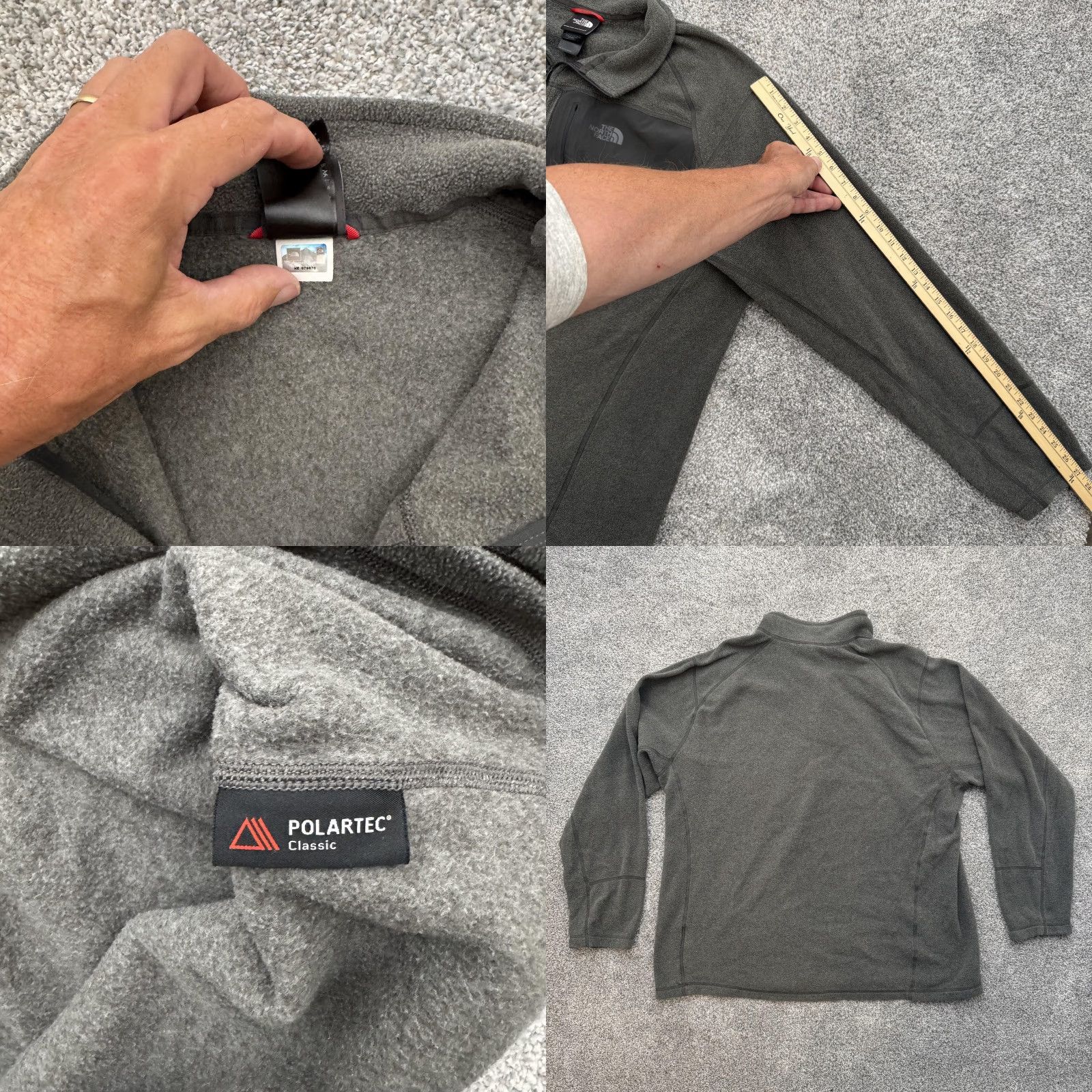 The North Face The North Face Pullover Mens 2XL Gray Polartec Classic Fleece Half Zip Outdoor Jacket Size US XXL / EU 58 / 5 - 9 Thumbnail