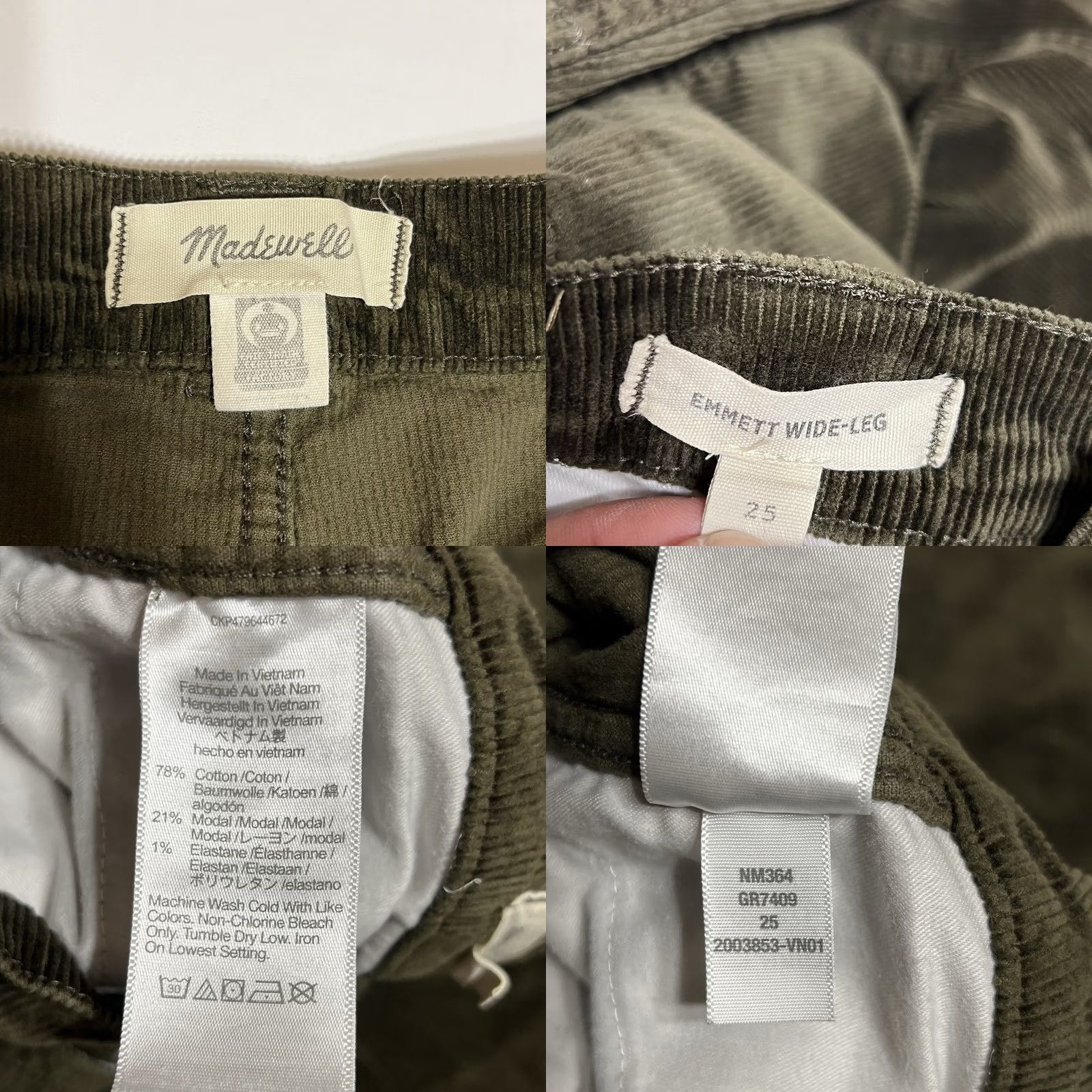 Madewell Madewell Emmett Wide Leg Corduroy Pants Women’s Size 25x28 Brown Size 42" / US 20 - 8 Thumbnail