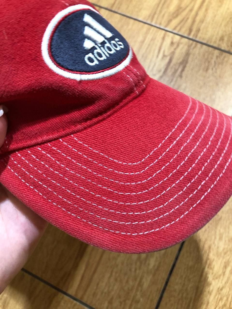 Adidas red Cap Vintage Hats Adidas big logo streetwear Y2K Size ONE SIZE - 9 Thumbnail