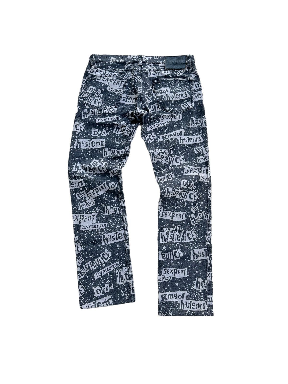 image of 2000’S Hysteric Glamour “Sexpert” All Over Printed Jeans in Black, Men's (Size 32)