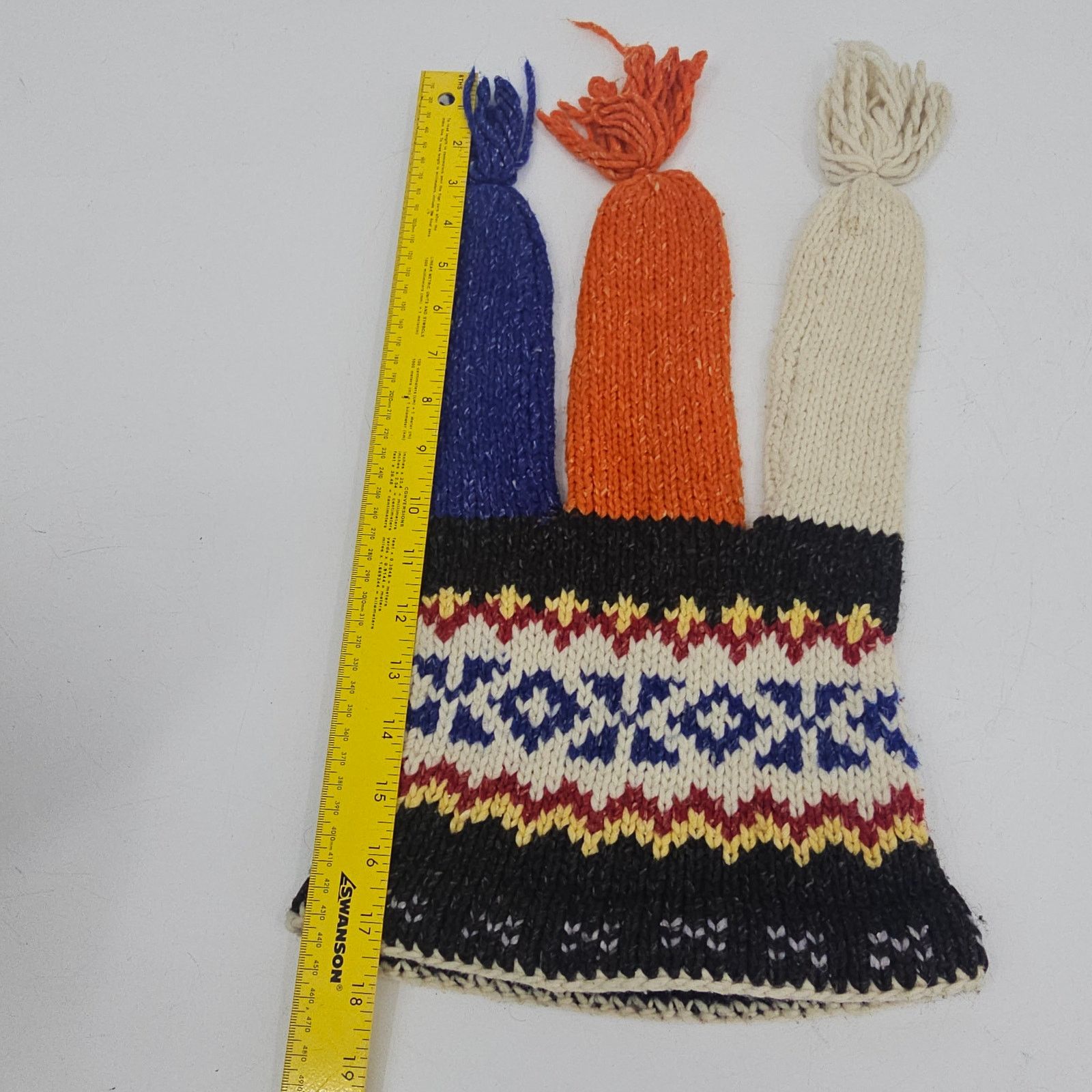 Vintage Vintage 70s Fair Isle Knitted Ski Hat Beanie Chullo Toque OS Size ONE SIZE - 7 Thumbnail
