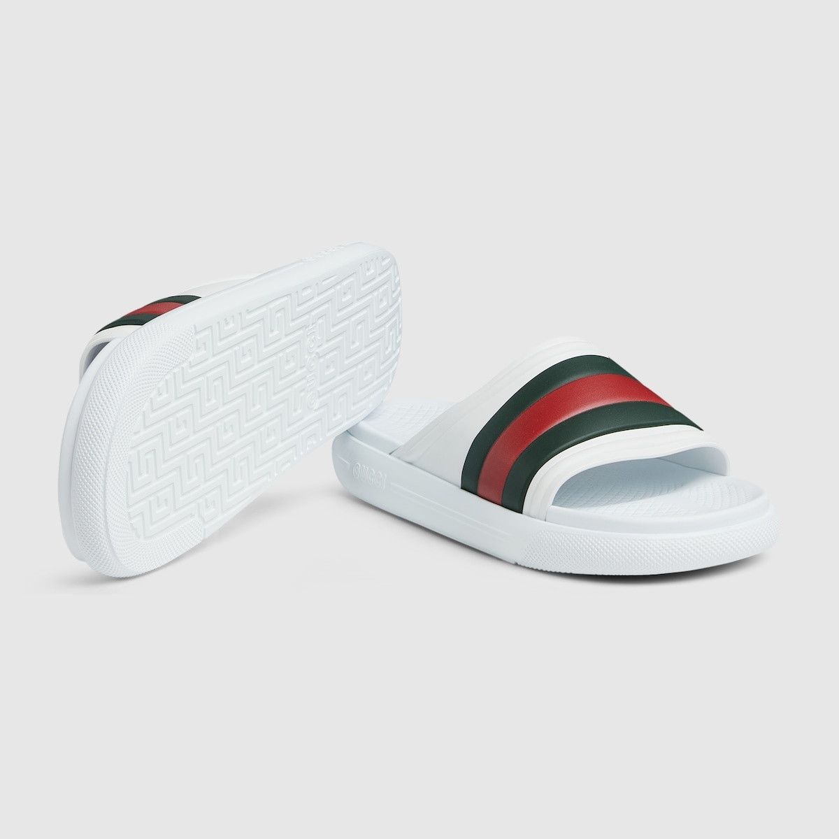 Gucci o1loc1c0625 Web Slide Sandals in Multicolor Size US 15 / EU 48 - 6 Thumbnail