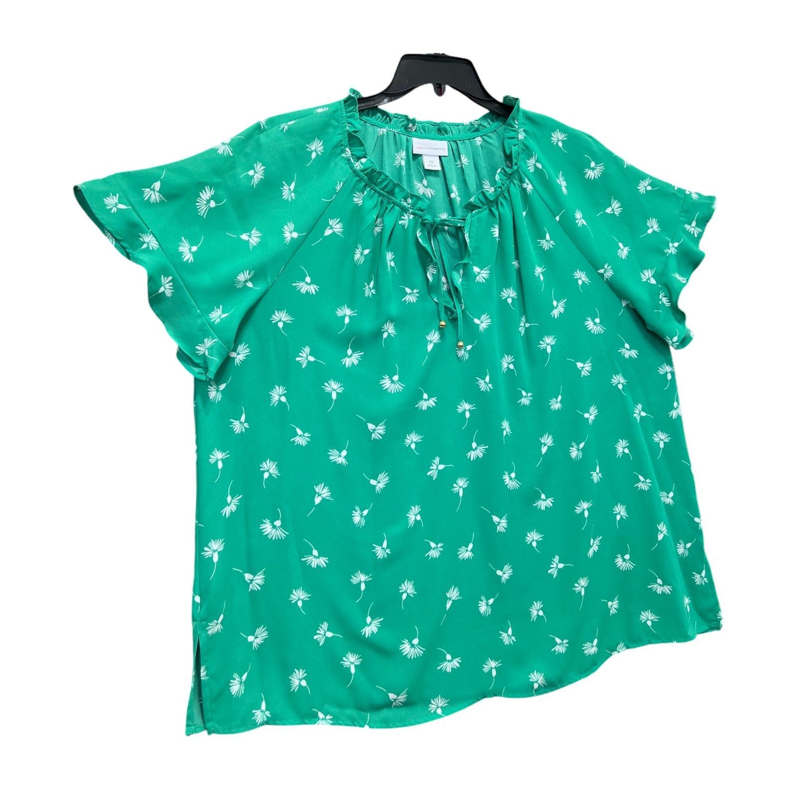 Other Liz Claiborne - Women's Plus Size Short Sleeve Open Neck Bow Size XS / US 0-2 / IT 36-38 - 17 Thumbnail