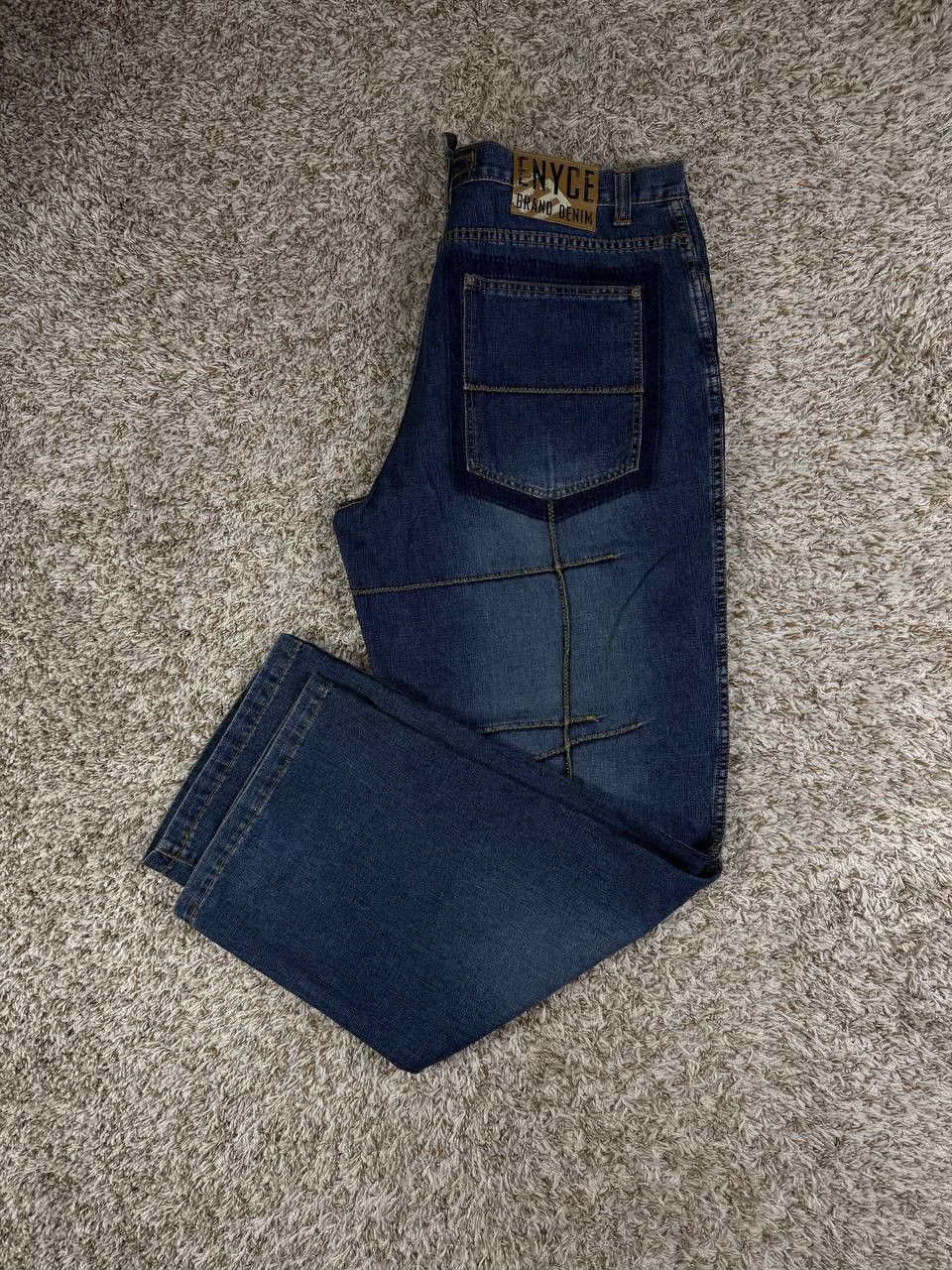 Enyce ENYCE Baggy Jeans Y2K Hip Hop Wide Leg Grid Stitch Size US 36 / EU 52 - 2 Thumbnail