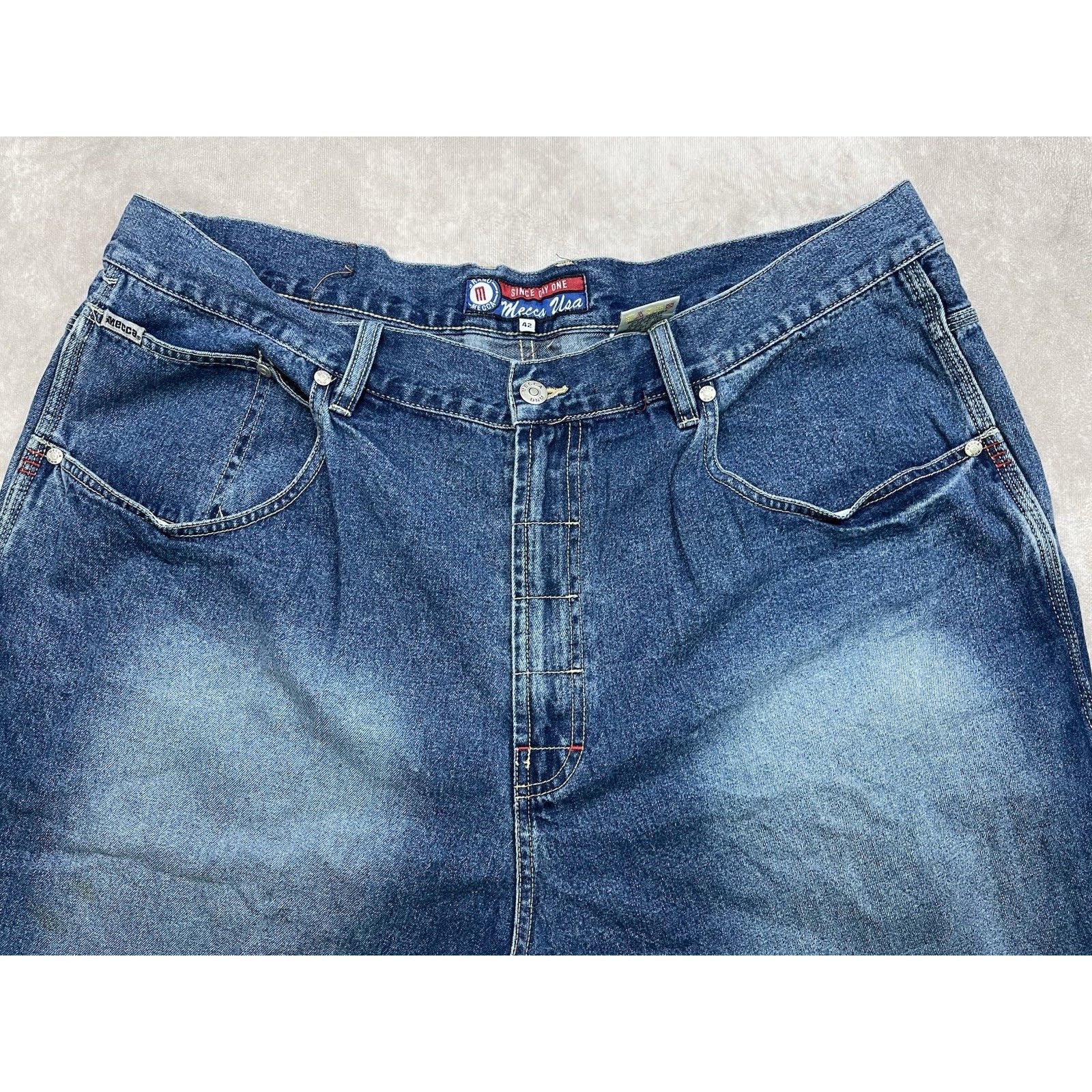 Mecca VTG Mecca USA Denim Shorts Jorts 42 Y2K 90s Baggy Carpenter Size US 42 / EU 58 - 9 Thumbnail