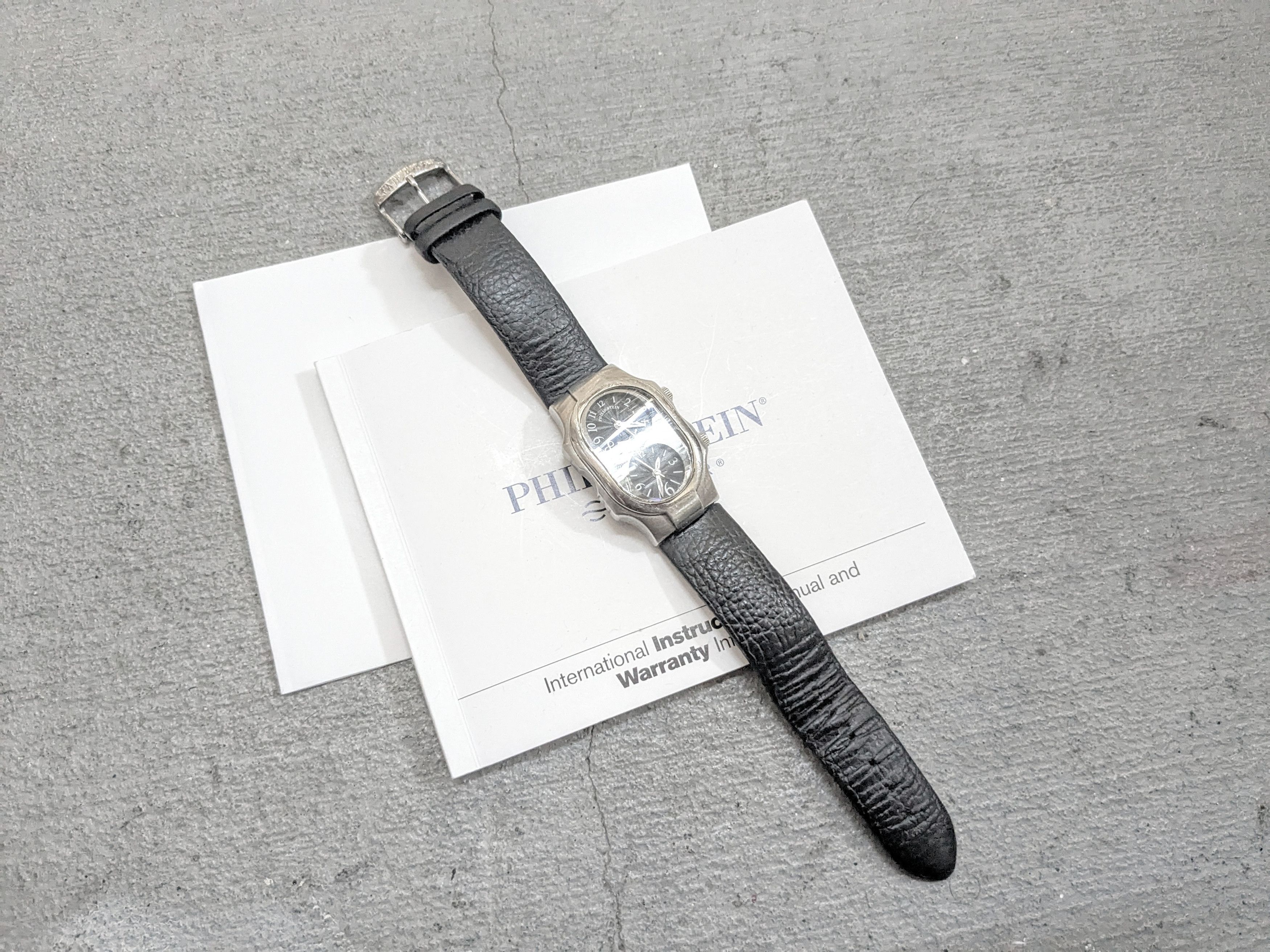 Other Phillip Stein Watch Dual Time Black Leather Avant Garde 27mm Size ONE SIZE - 2 Thumbnail