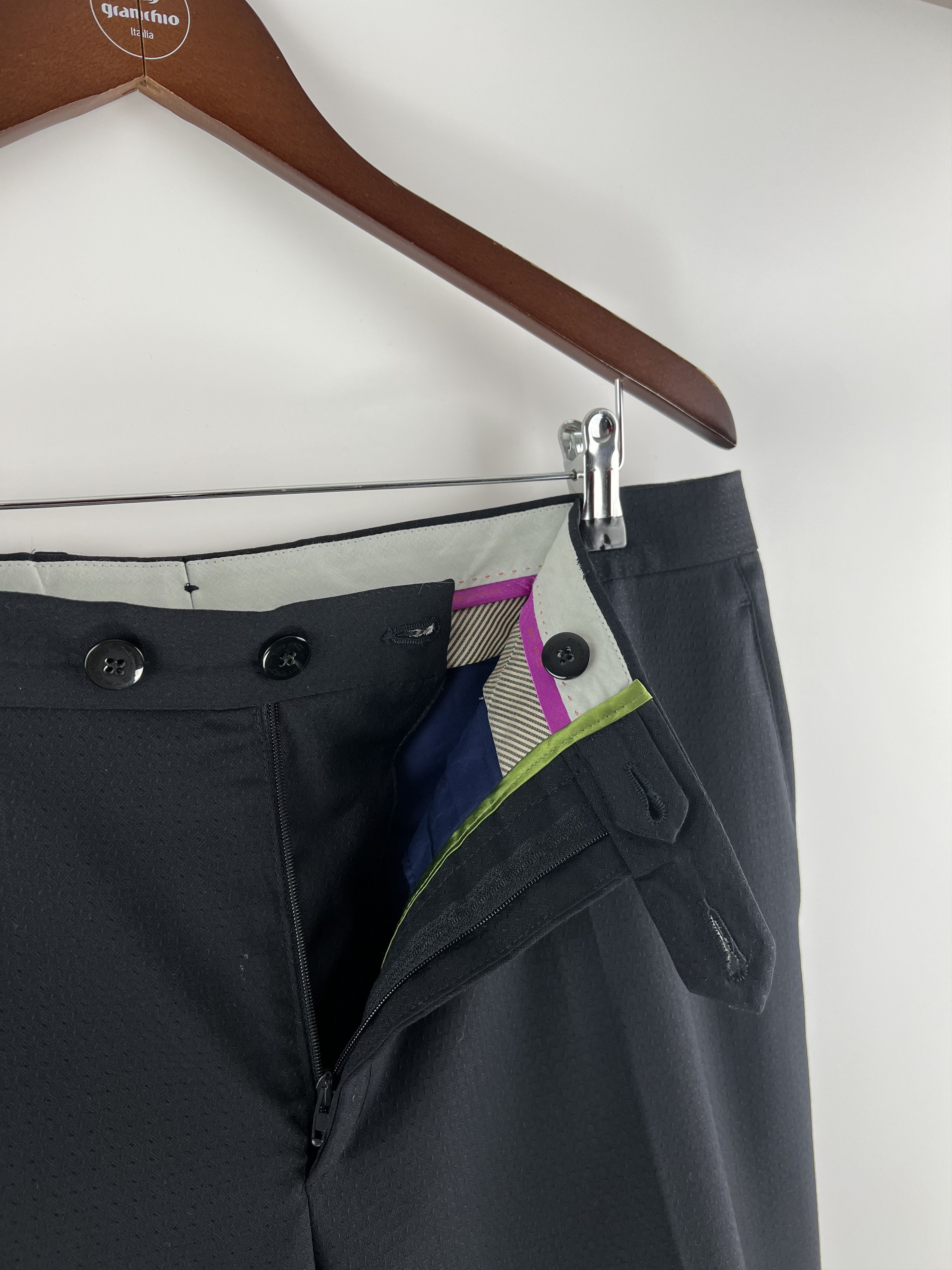 Etro Etro Navy Blue 100% Wool Trousers Size 54 Size 54R - 4 Thumbnail