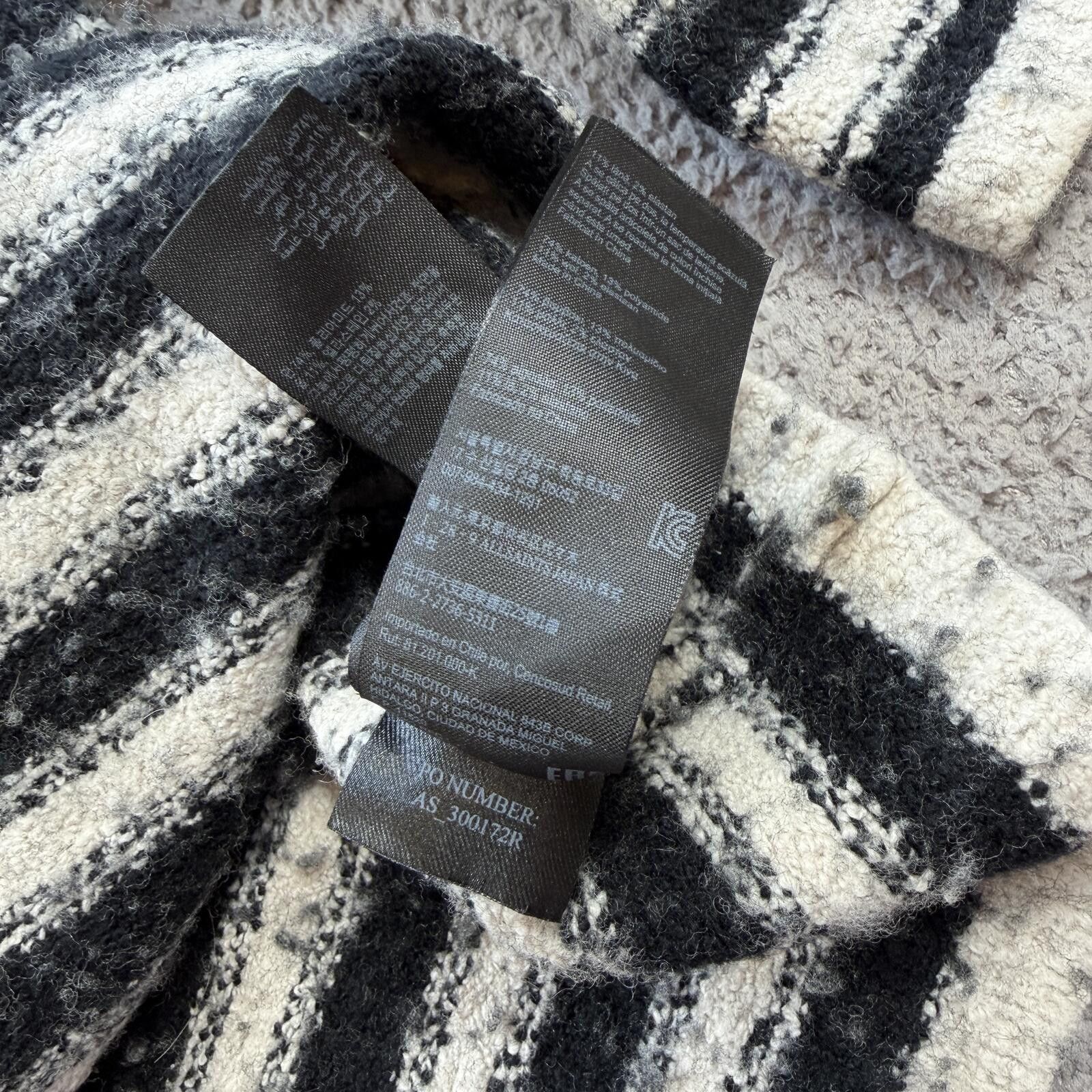 Allsaints AllSaints Womens Oversized Striped Wool Blend Sweater XS Size XS / US 0-2 / IT 36-38 - 9 Thumbnail