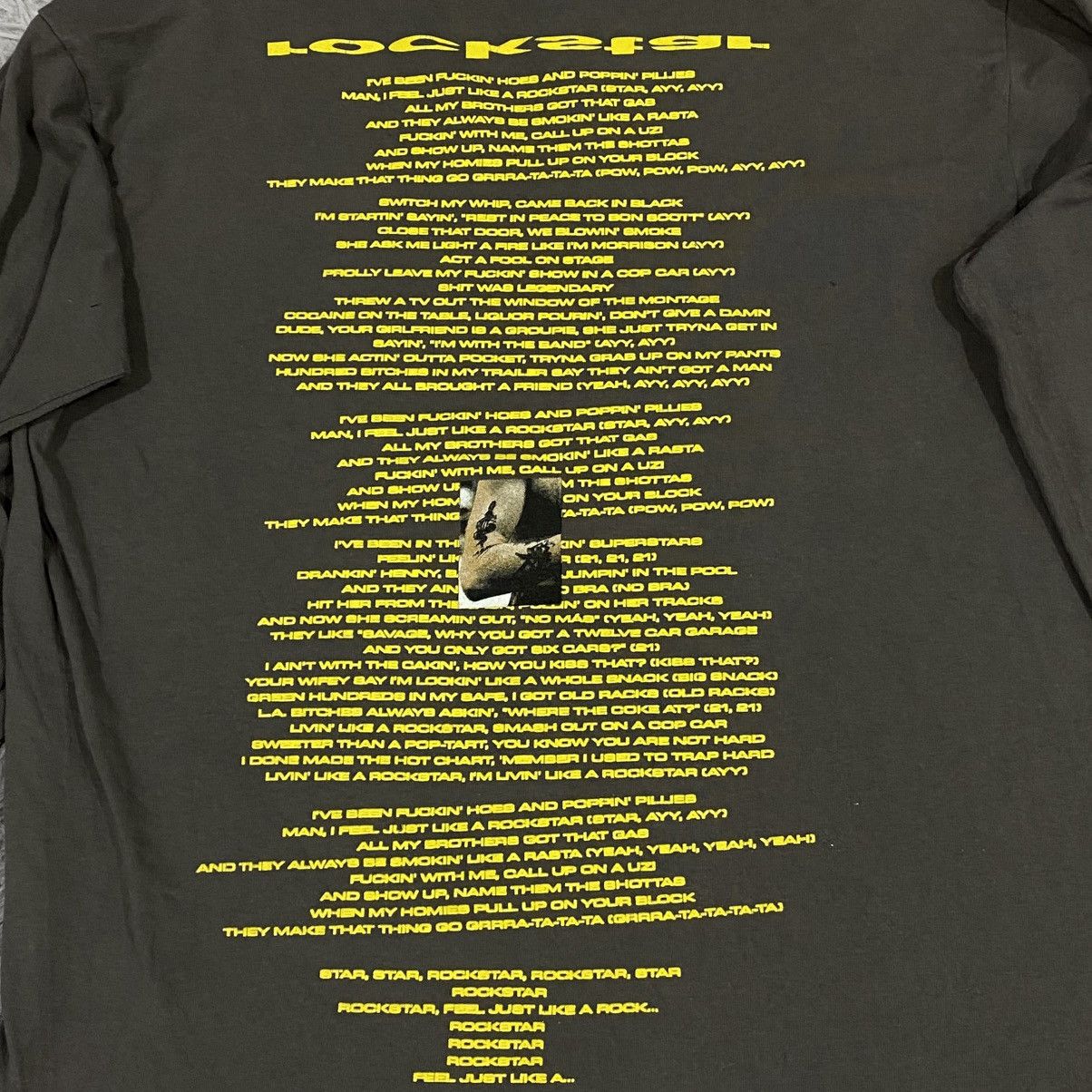 Gildan × Rap Tees Rap tee post malone band rockstar lyrics backhit Size US M / EU 48-50 / 2 - 8 Thumbnail