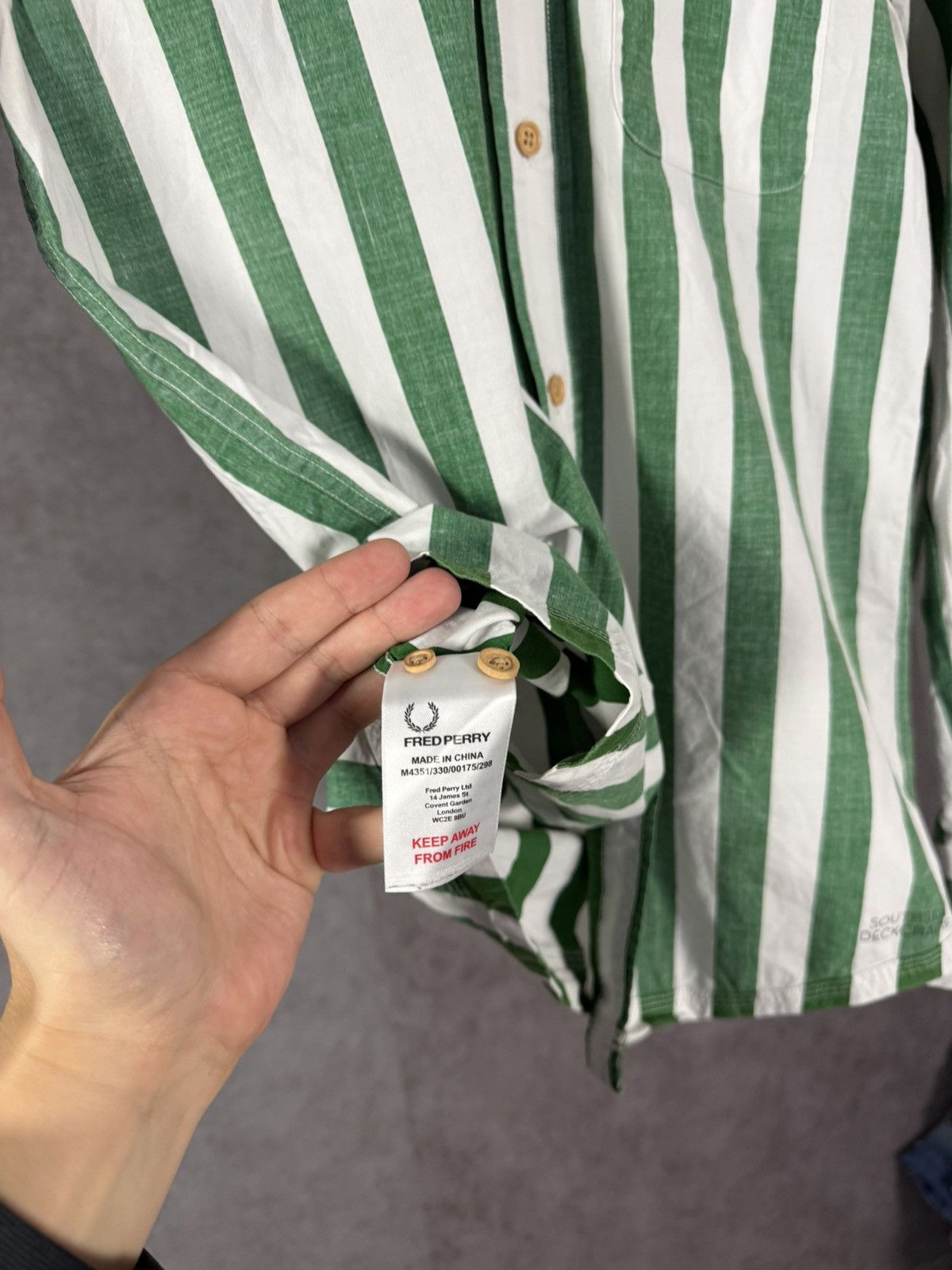 Fred Perry Fred Perry x South Sea Deckchars designer striped logo shirt Size US XS / EU 42 / 0 - 6 Thumbnail