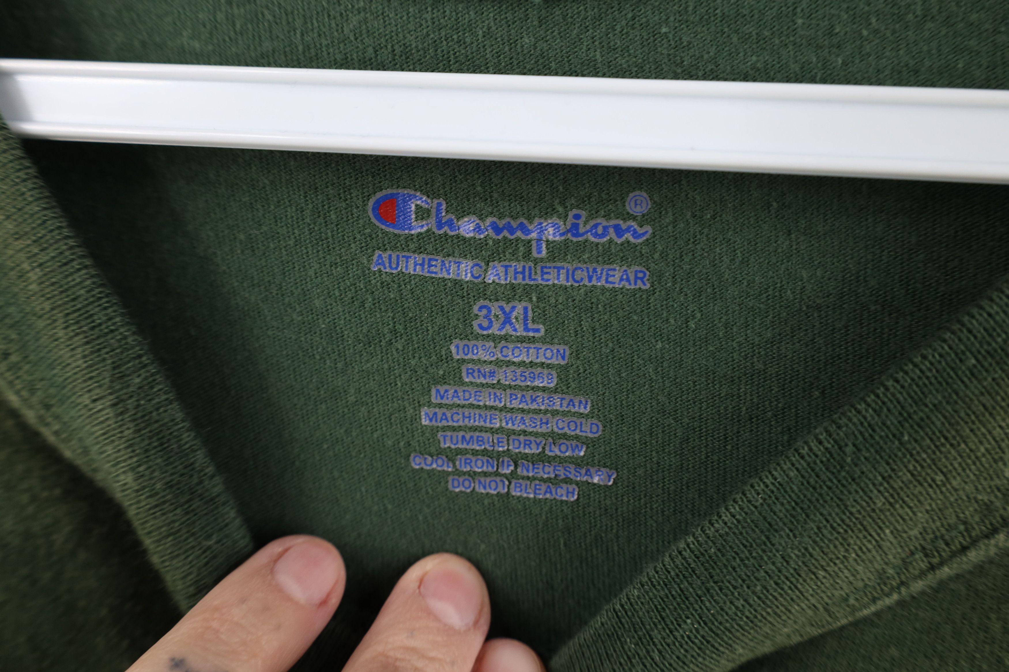 Champion Vintage Y2K Champion Sun Faded Classic Logo T-Shirt Green Size US XXL / EU 58 / 5 - 8 Thumbnail