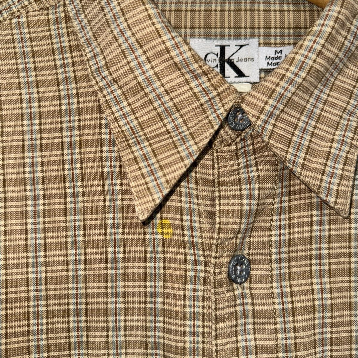 Calvin Klein Vintage Calvin Klein Western Earth Toned Boxy Button Up Size US M / EU 48-50 / 2 - 3 Thumbnail