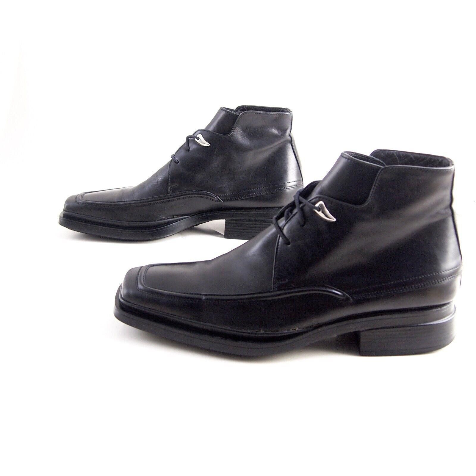 Paciotti Paciotti Chukka Boots Black Leather Mens US 8 EU 41 Size US 8 / EU 41 - 2 Thumbnail