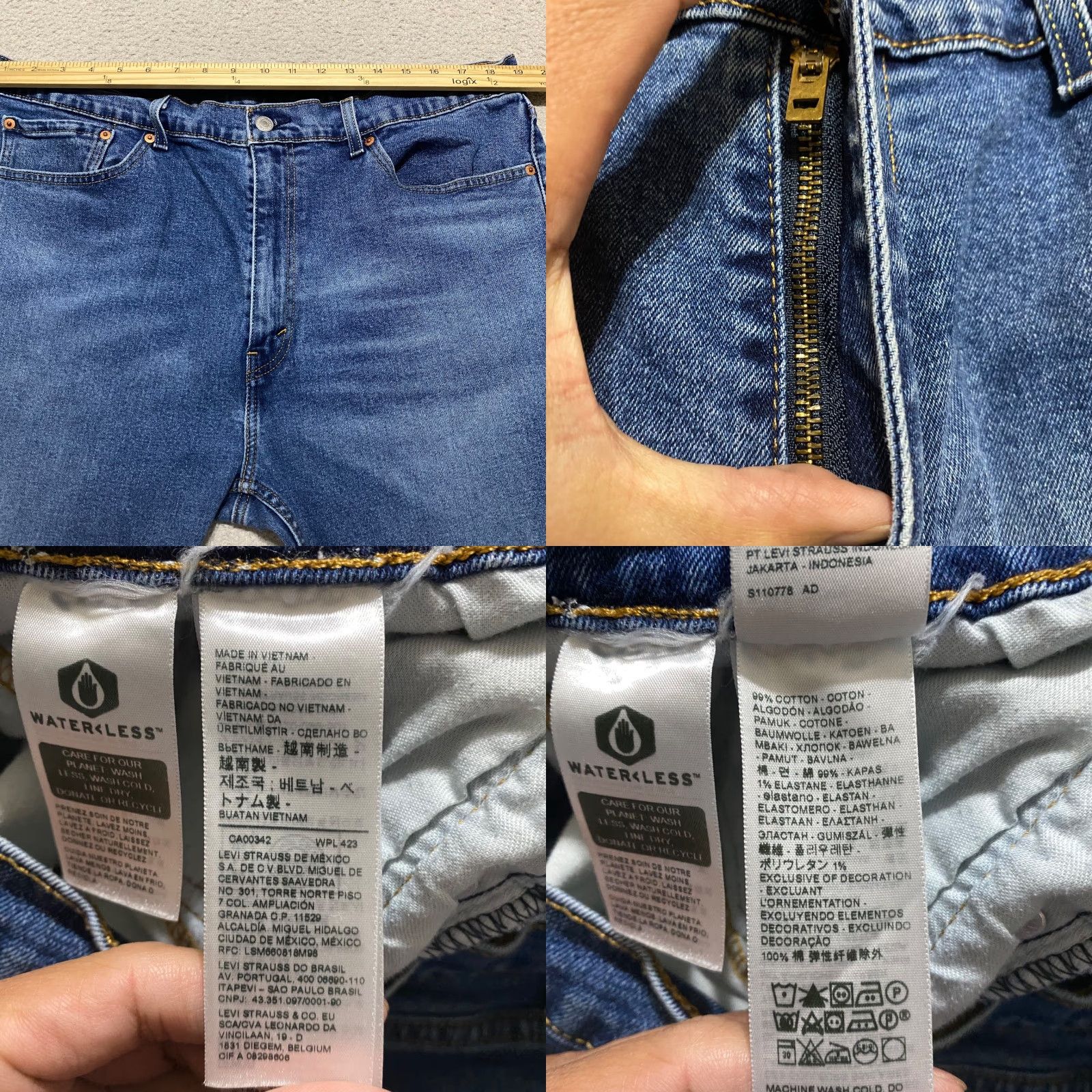 Levi's VINTAGE Levi's 505 Jeans Mens Jeans Straight Mens 40x30 Blue Denim Medium Wash Regular Fit 5-Pocket Design Men Size US 38 / EU 54 - 8 Thumbnail