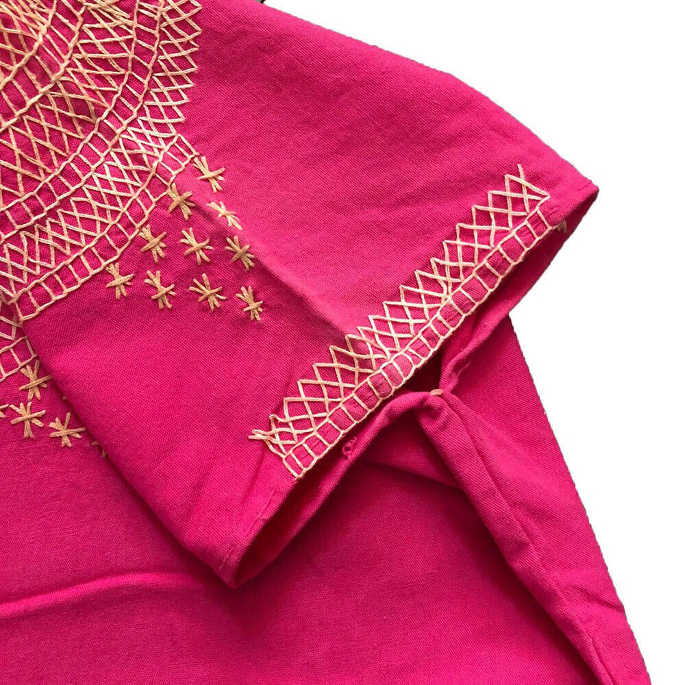 Designer New Pink Hand Made Embroidered Blouse L Size L / US 10 / IT 46 - 3 Thumbnail
