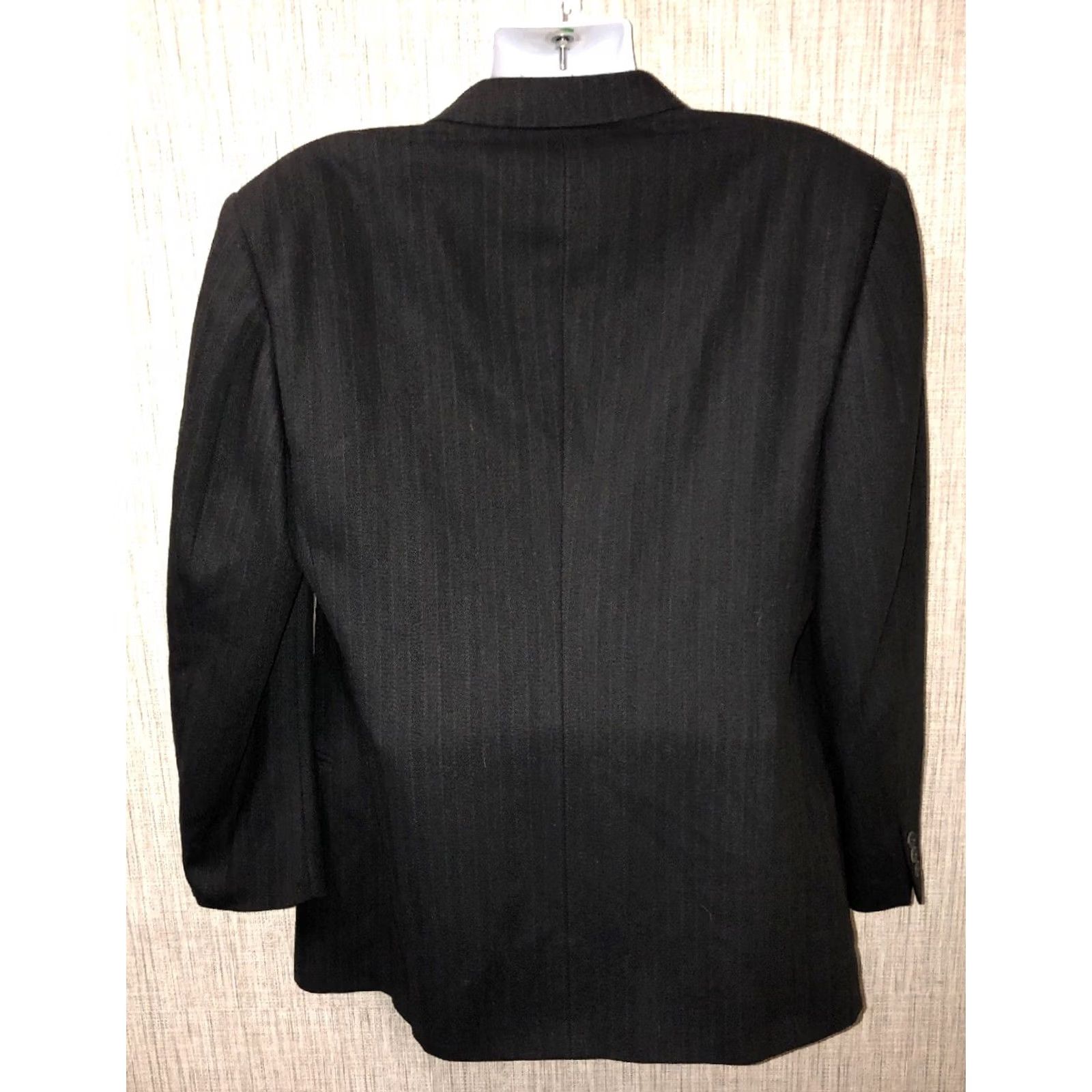 Vintage MANI Made For Dillards Mens Black Pinstriped 100% Wool 2 Button Sport Coat Sz 44 Size US S / EU 44-46 / 1 - 5 Thumbnail