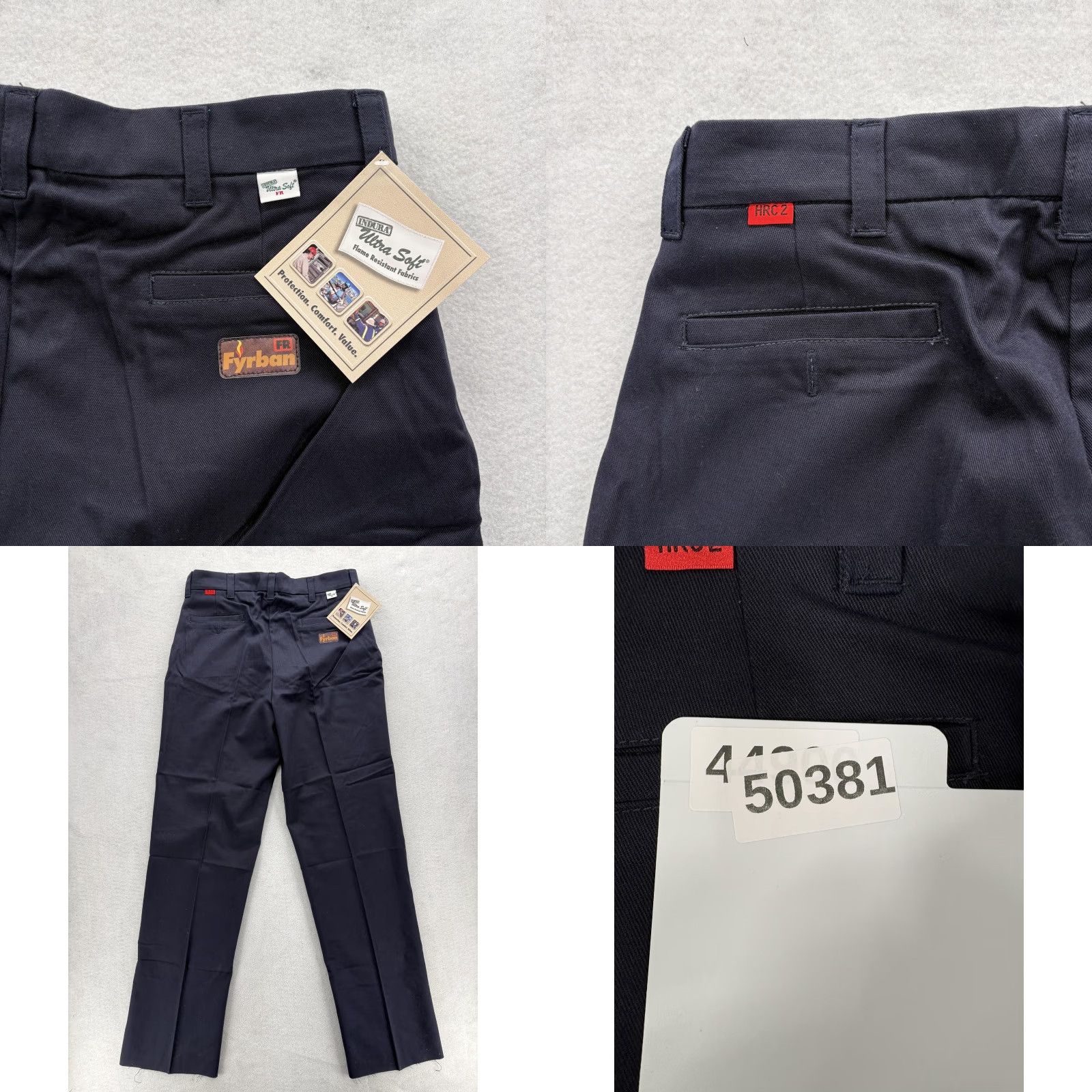 Vintage Fyrban Flame Resistant Work Pants Mens 36 Blue Indura Ultra Soft FR HRC2 NWT Pants Mens Blue 36 Flame-Resistant Workwear Chino Flat Front Pockets Logo Size US 36 / EU 52 - 9 Thumbnail