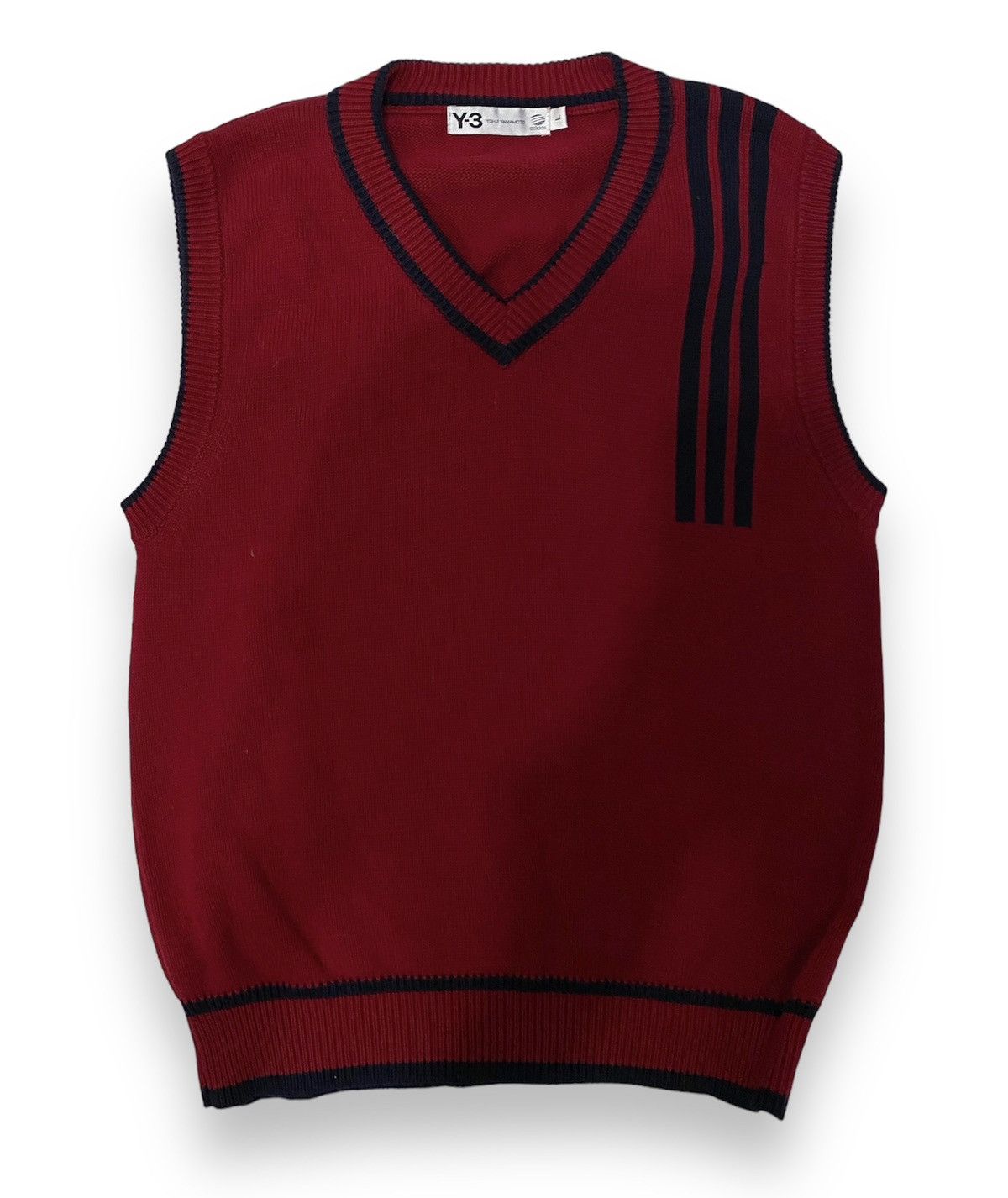 image of Y-3 Adidas Knitted West in Red, Men's (Size Large)
