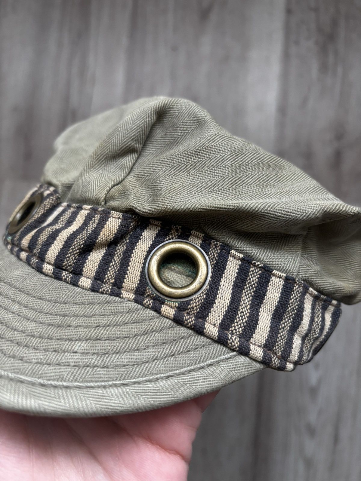 Denim & Supply Ralph Lauren Denim Supply Ralph Lauren Work Cap Khaki Cotton Stripe Band Size ONE SIZE - 17 Thumbnail
