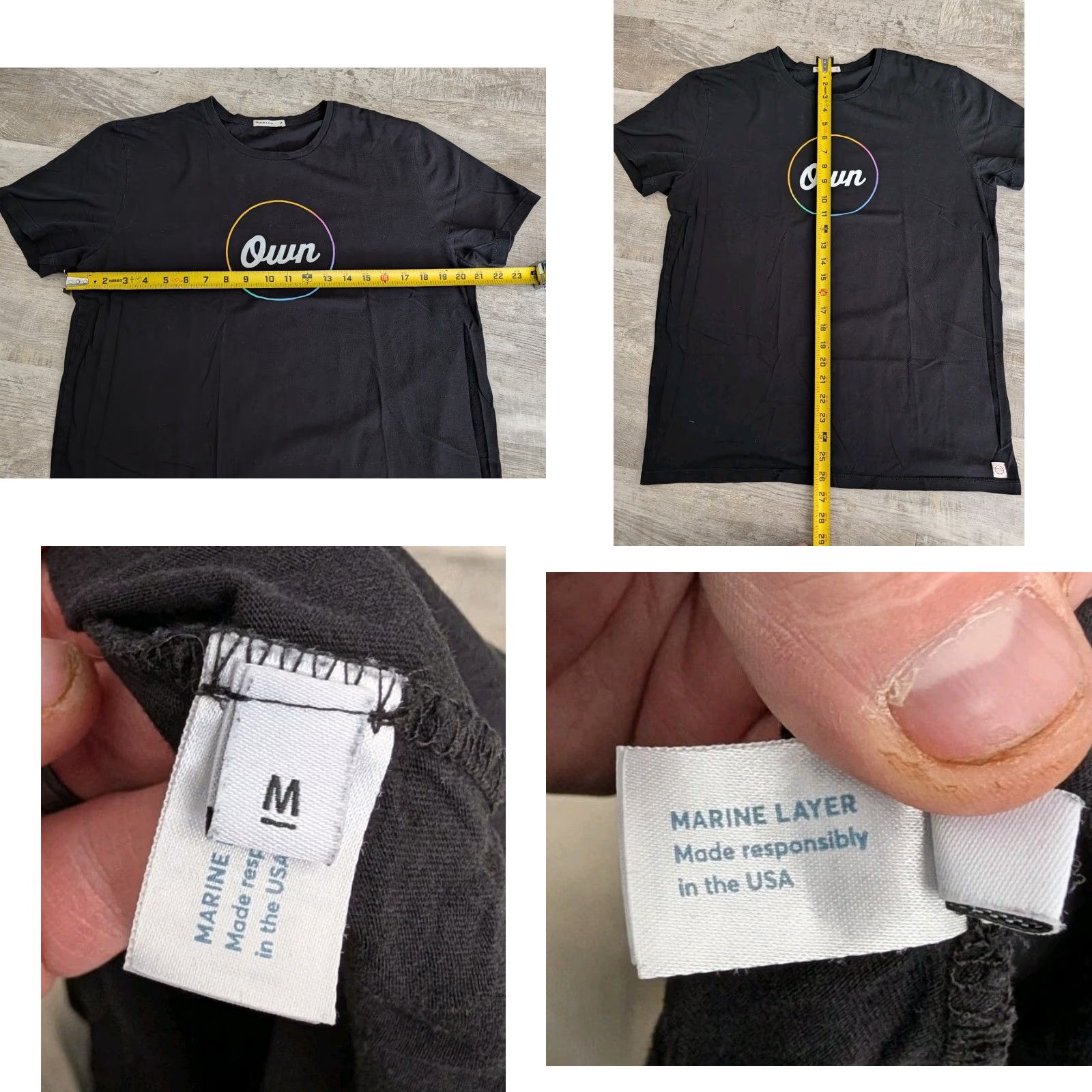 Marine Layer VINTAGE Marine Layer Classic Black Crew Neck T Shirt Mens M EUC USA Made Size US M / EU 48-50 / 2 - 8 Thumbnail