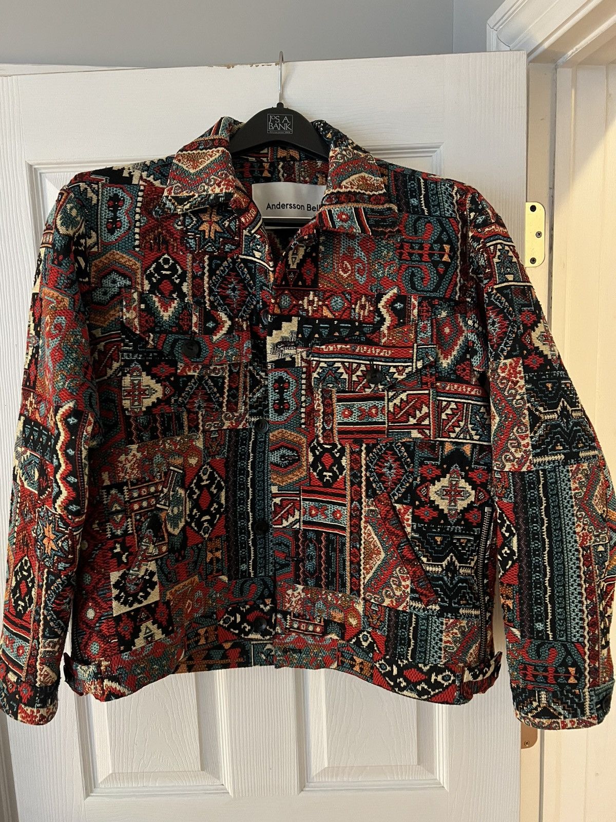 Andersson Bell Jacquard Trucker Jacket M Mens Red