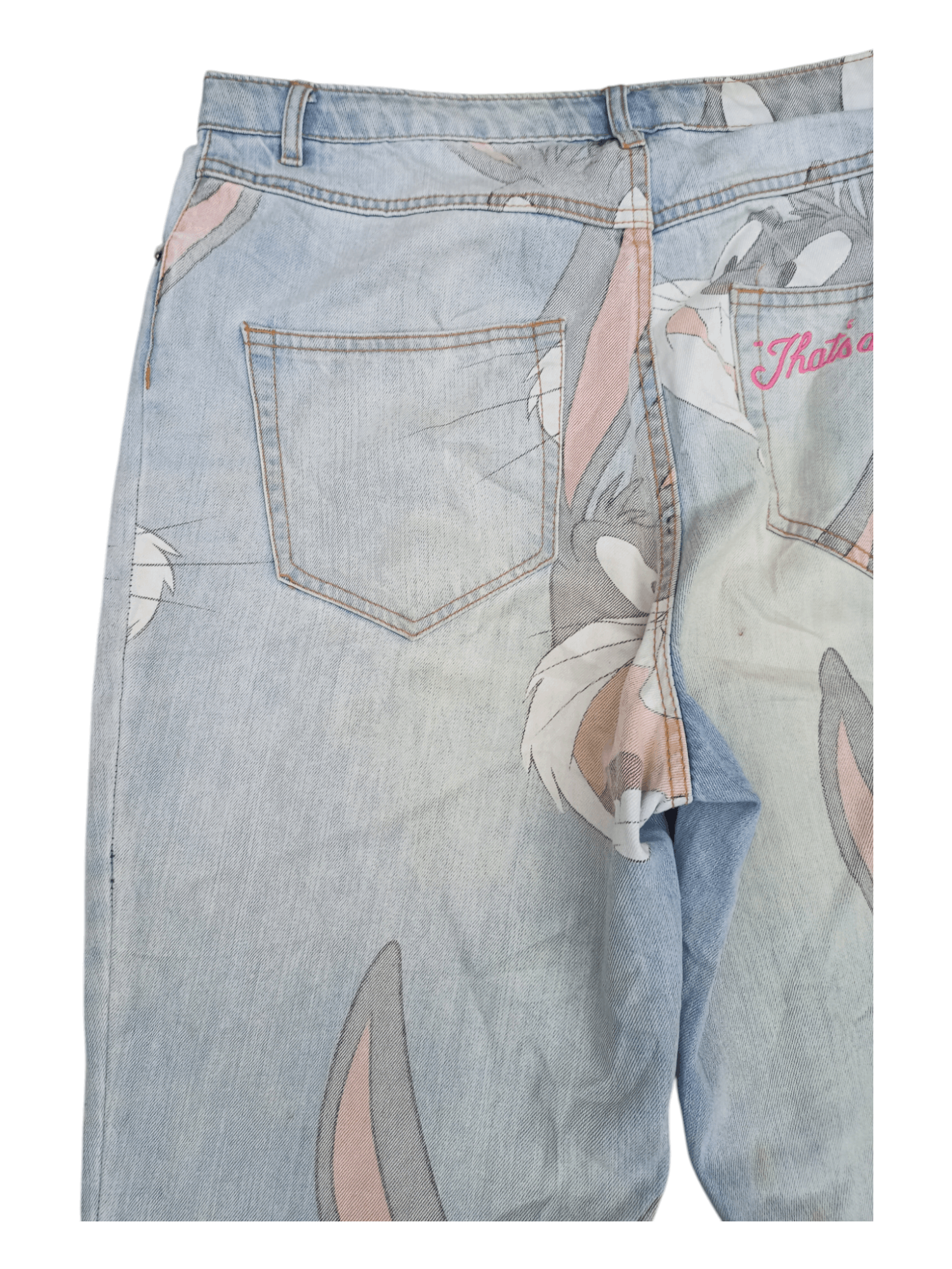 Divided LOONEY TUNES BUGS BUNNY Hip Hop Baggy Street Fashion Jeans Size 31" - 11 Thumbnail