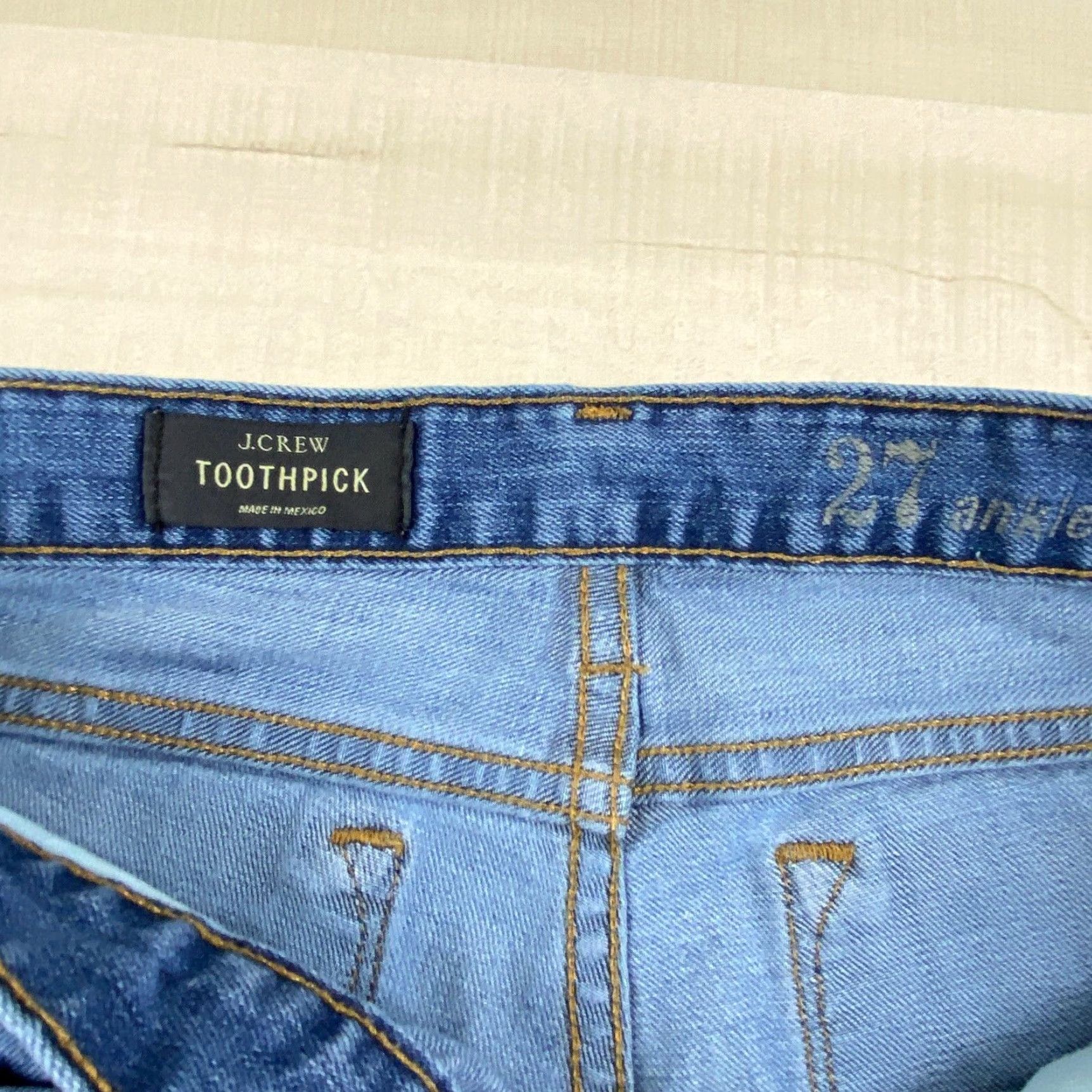 J.Crew J.CREW Women's Medium Wash Skinny Jeans 27 Low Rise Ankle Blue Cotton Blend Stretch Size 27" / US 4 / IT 40 - 4 Thumbnail