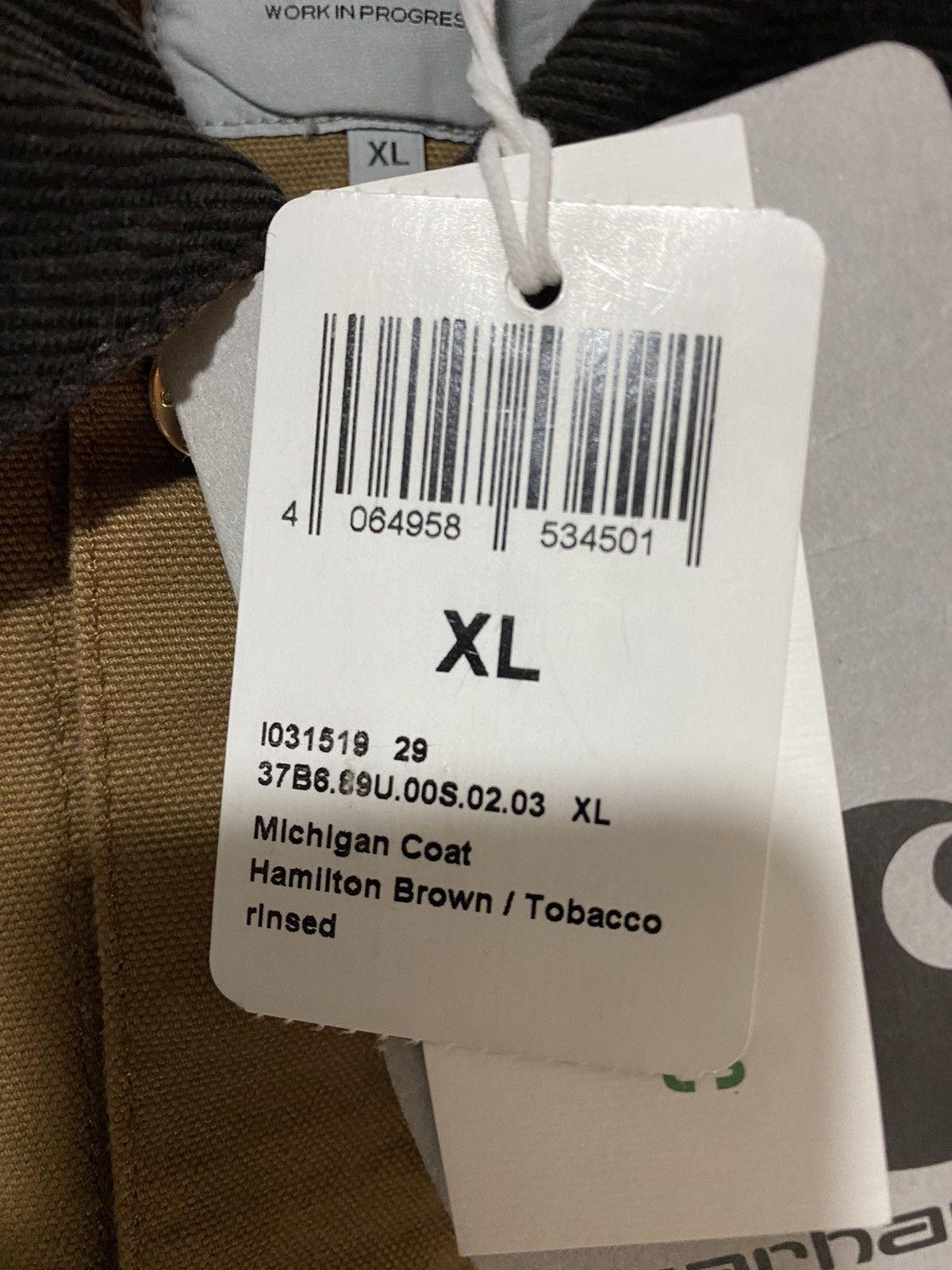 Carhartt Wip Michigan Coat Carhartt Wip x Headquarters XL brown jacket Size US XL / EU 56 / 4 - 7 Thumbnail