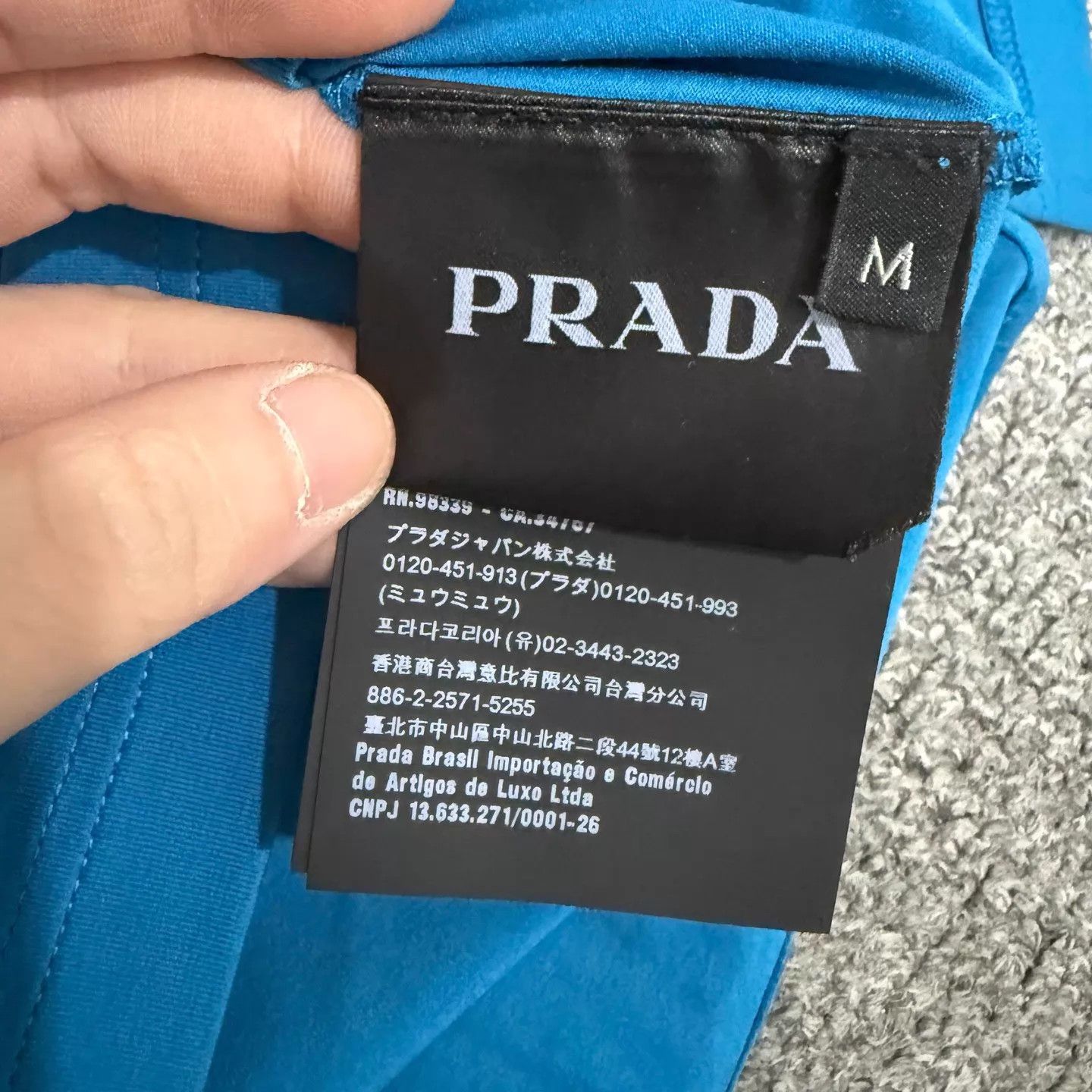Prada Prada Blue Shoulder Embroidered Logo Short Sleeve M Unused Size M / US 6-8 / IT 42-44 - 4 Thumbnail