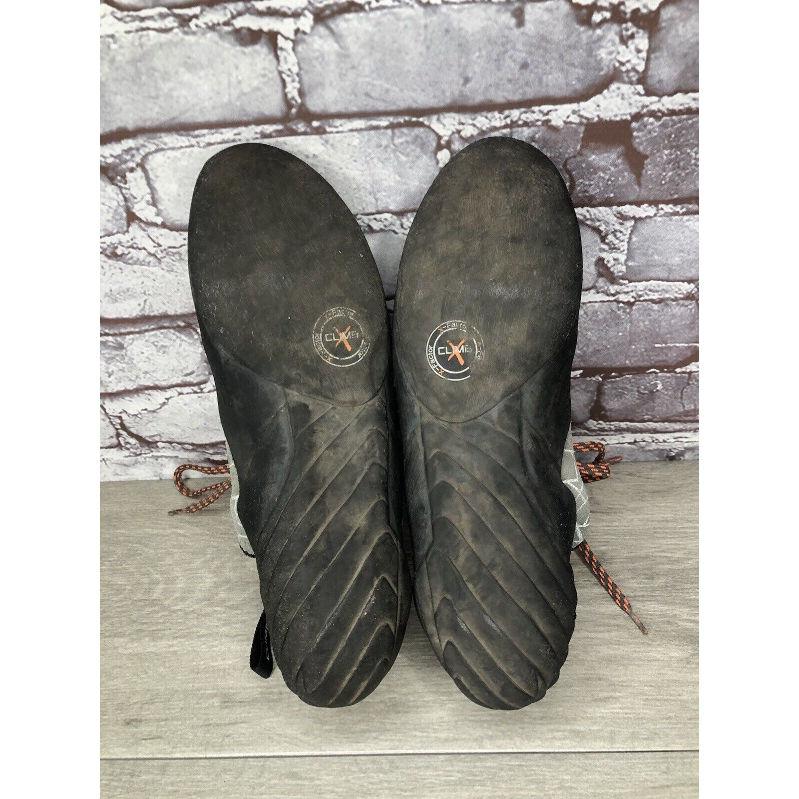 Other Climb X Grey Synthetic Orange Lace Black Climbing Shoes Men Size US 11 / EU 44 - 23 Thumbnail