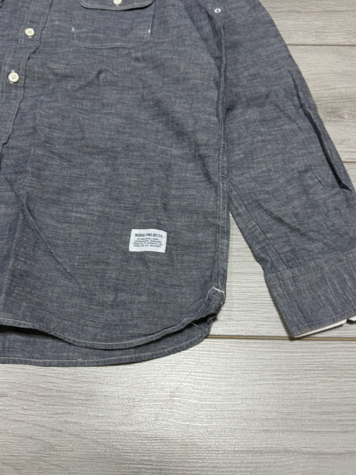 Norse Projects Norse Projects benno chambray shirt buttons Size US M / EU 48-50 / 2 - 3 Thumbnail