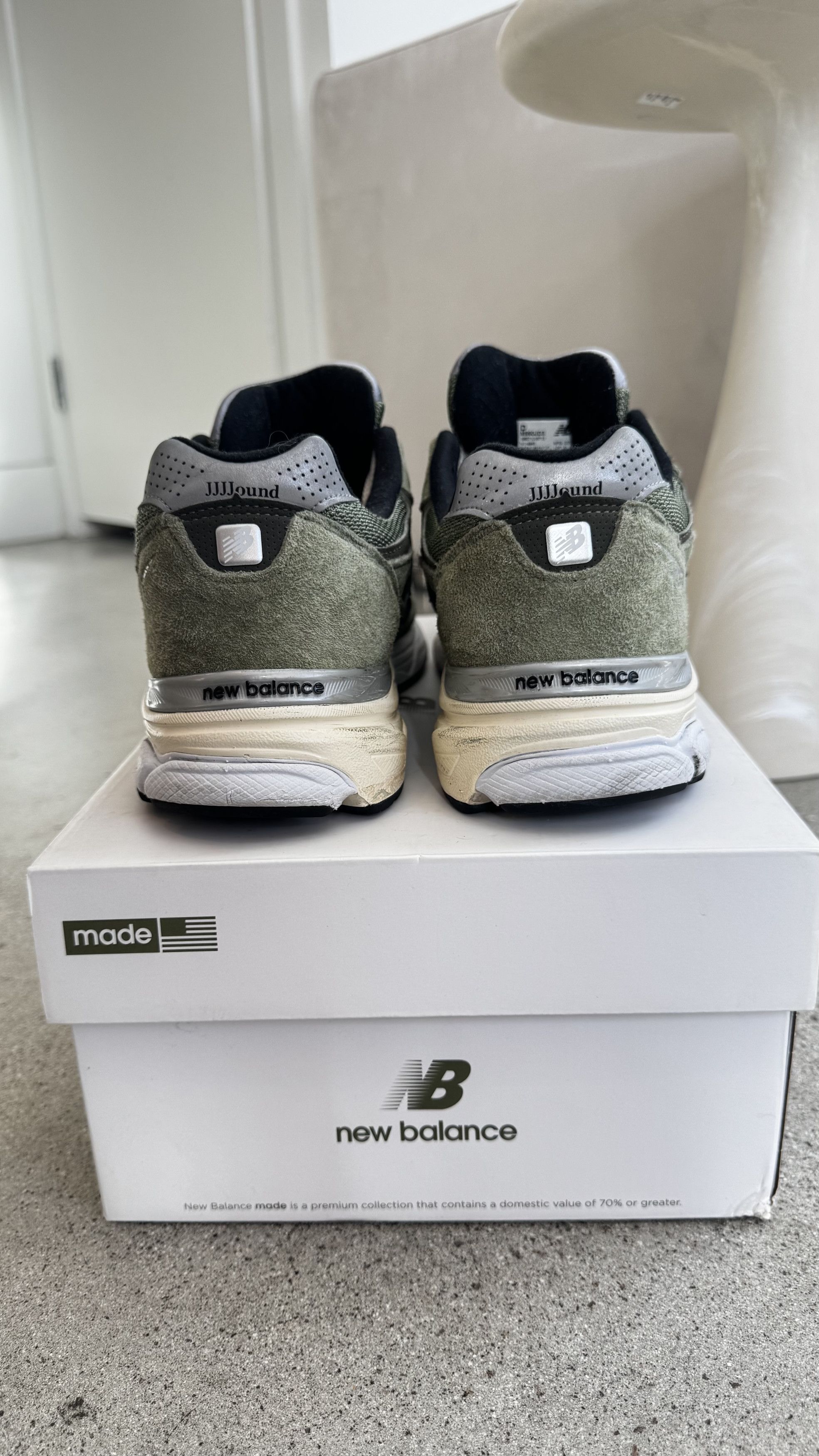 JJJJound × New Balance New Balance 990v3 JJJJound Olive Size 10.5 Made in USA Size US 10.5 / EU 43-44 - 8 Thumbnail