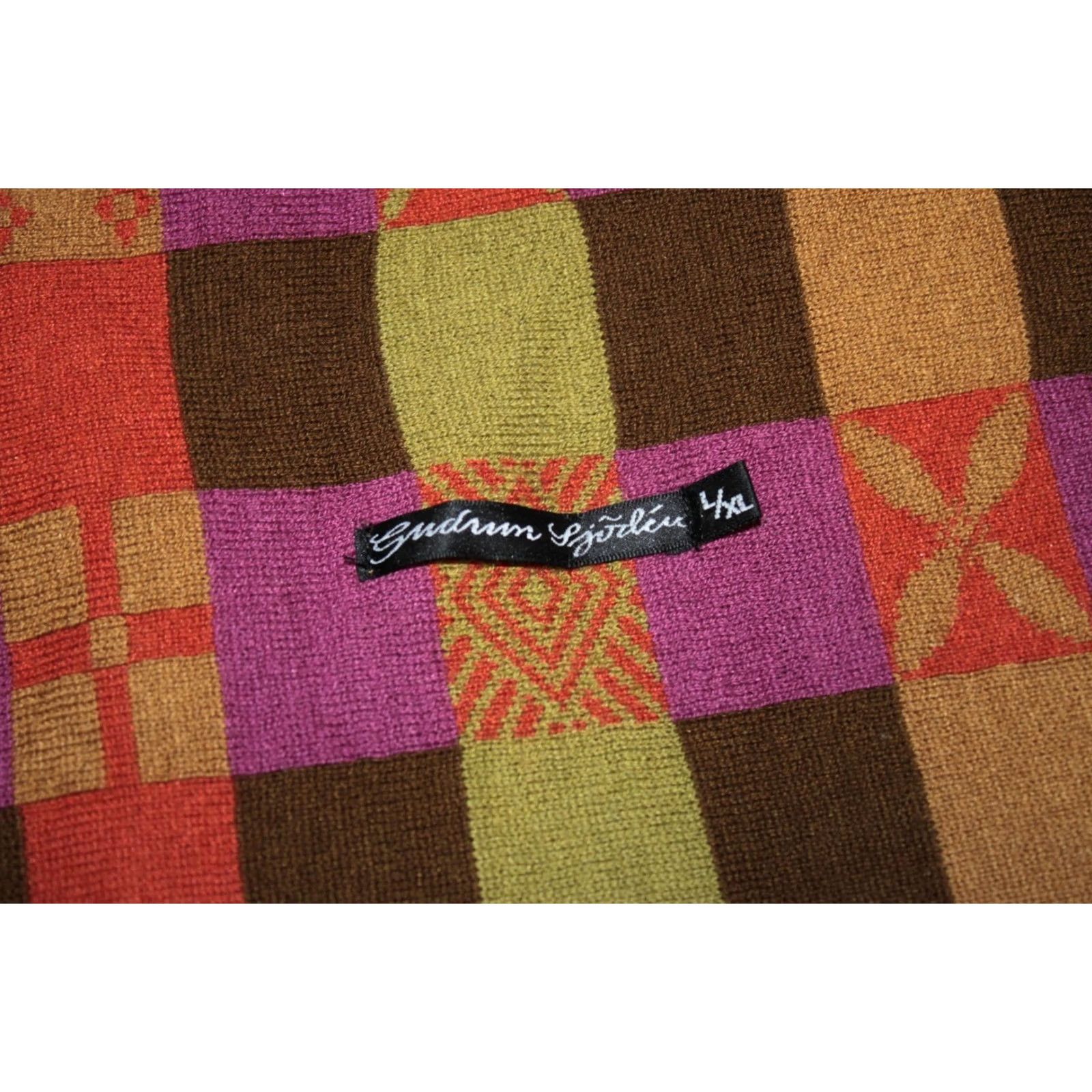 Vintage Gudrun Sjoden Cardigan Jumper Silk Wool Multicoloured L/XL Womens Defects Size L / US 10 / IT 46 - 6 Thumbnail