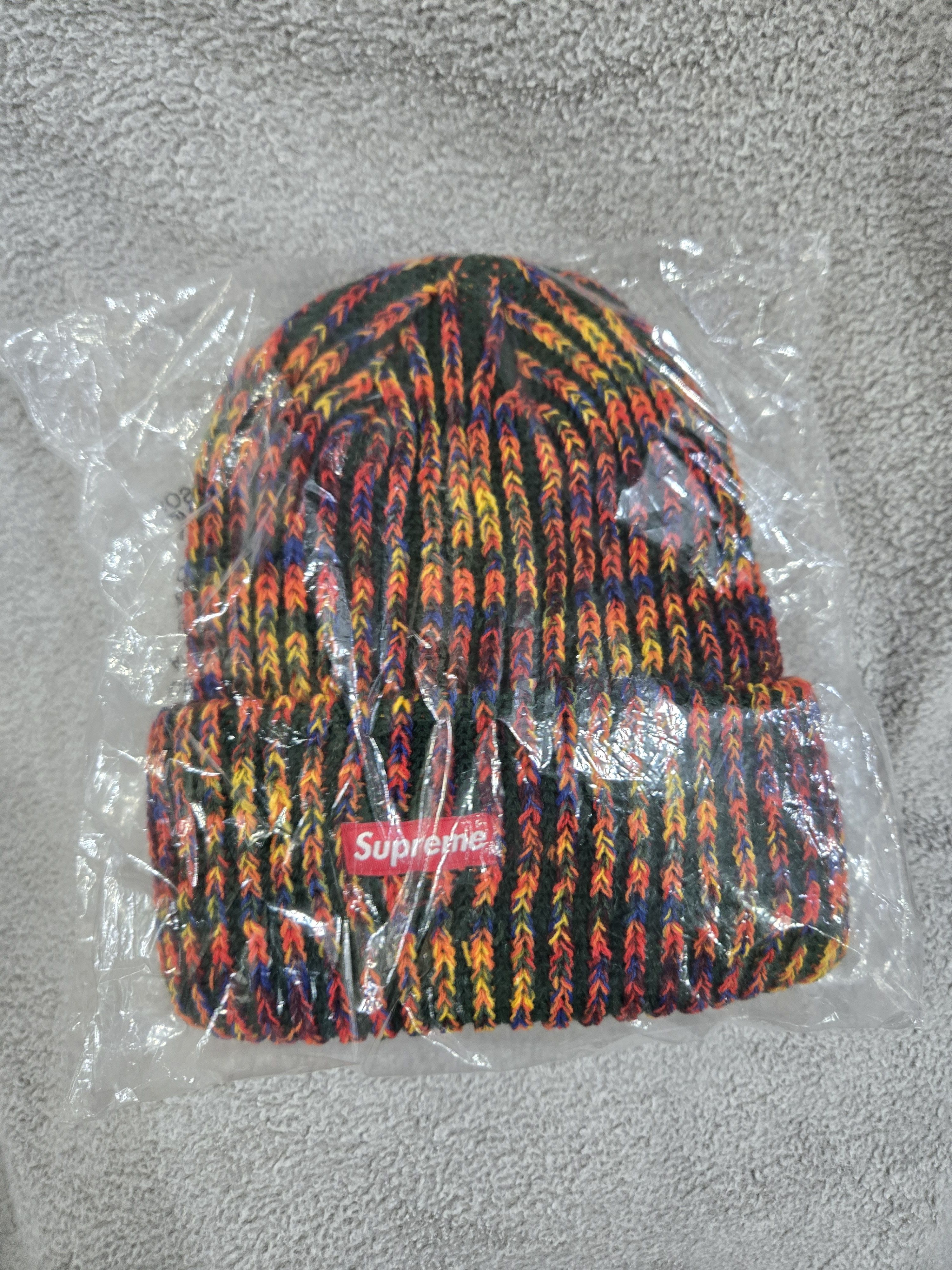 Supreme Rainbow Space Dye Loose Guage Beanie Olive Size ONE SIZE - 3 Thumbnail