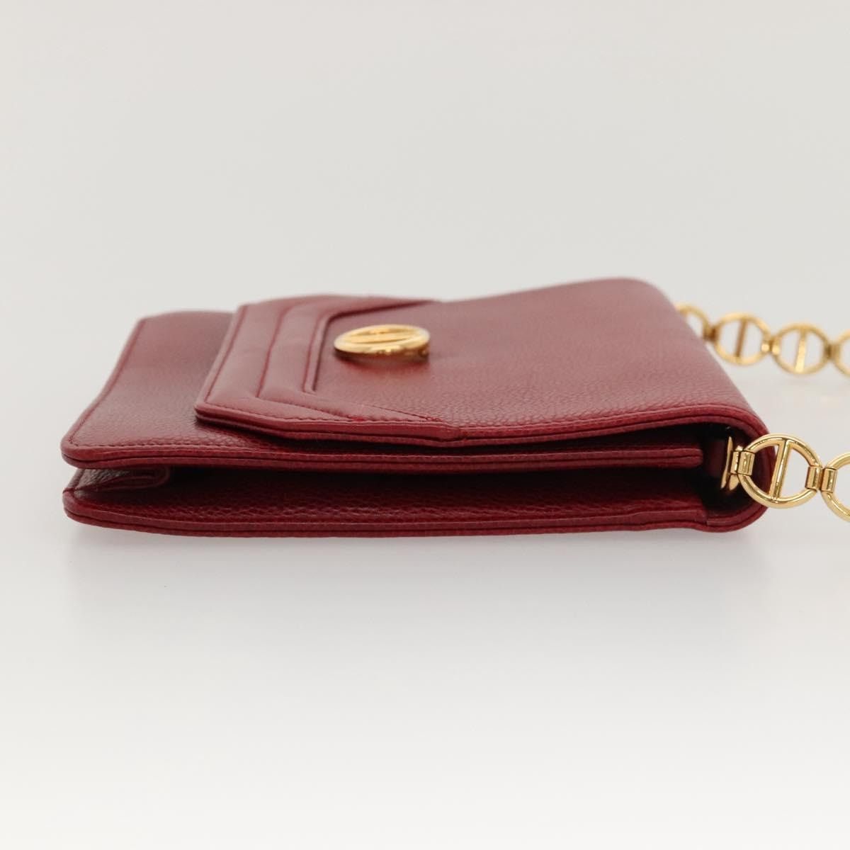 Dior DIOR Shoulder Bag Leather Gold Red Size ONE SIZE - 4 Thumbnail